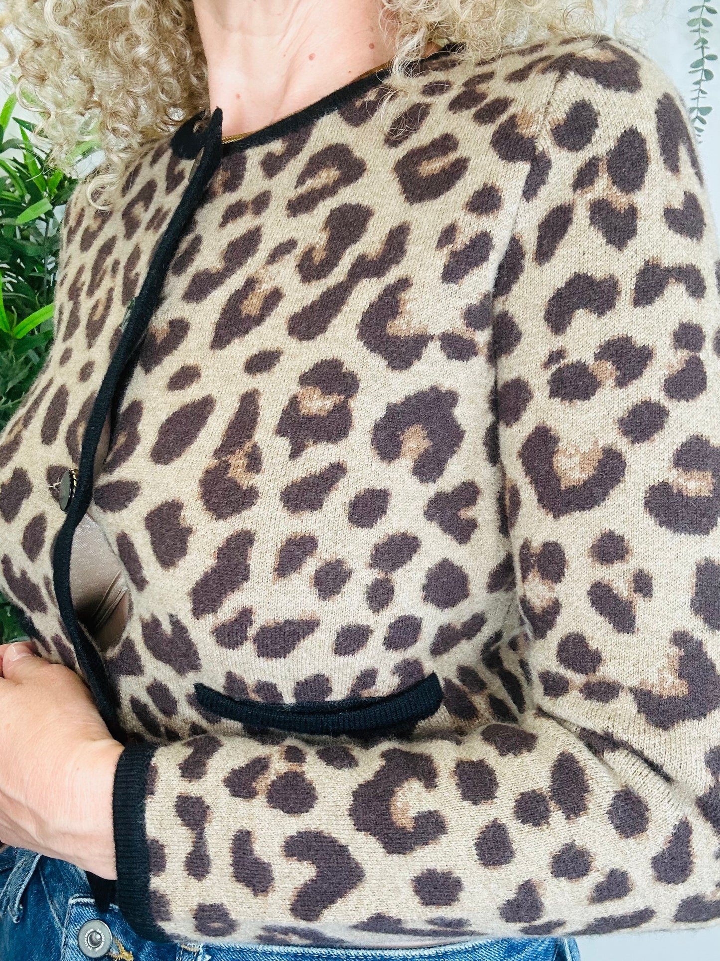 Oberon Leopard Print Cardigan - Size XS