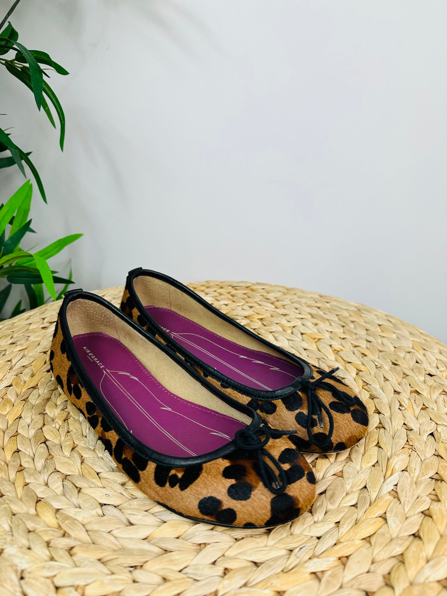Leopard Print Ballet Flats - Size 38