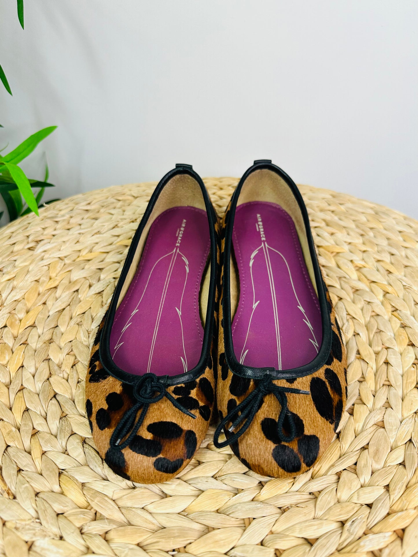 Leopard Print Ballet Flats - Size 38
