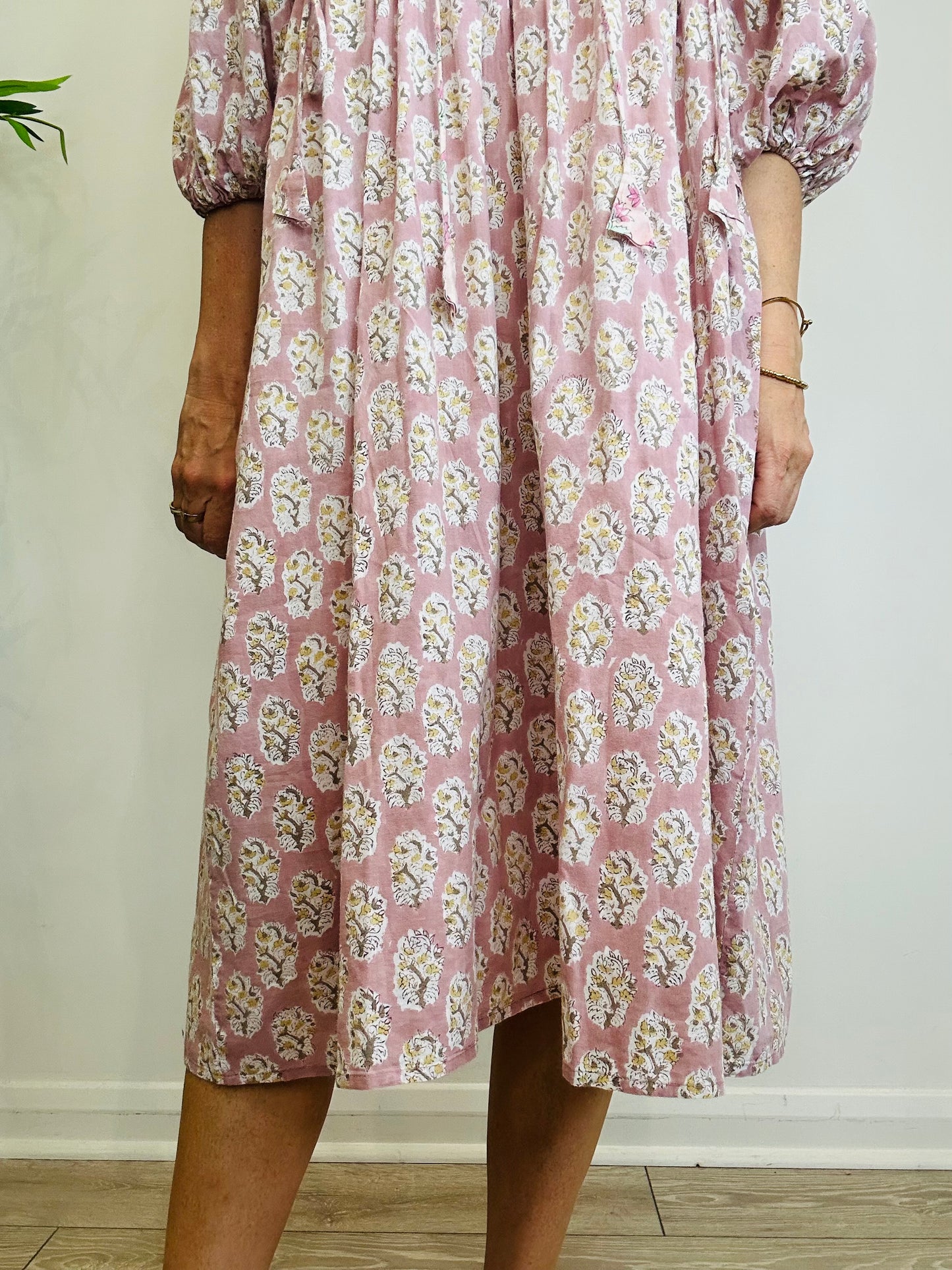 Patterned Cotton Dress - Size S