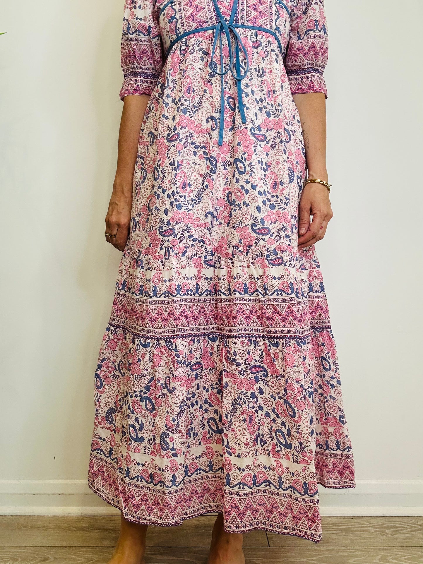 Patterned Cotton Dress - Size S