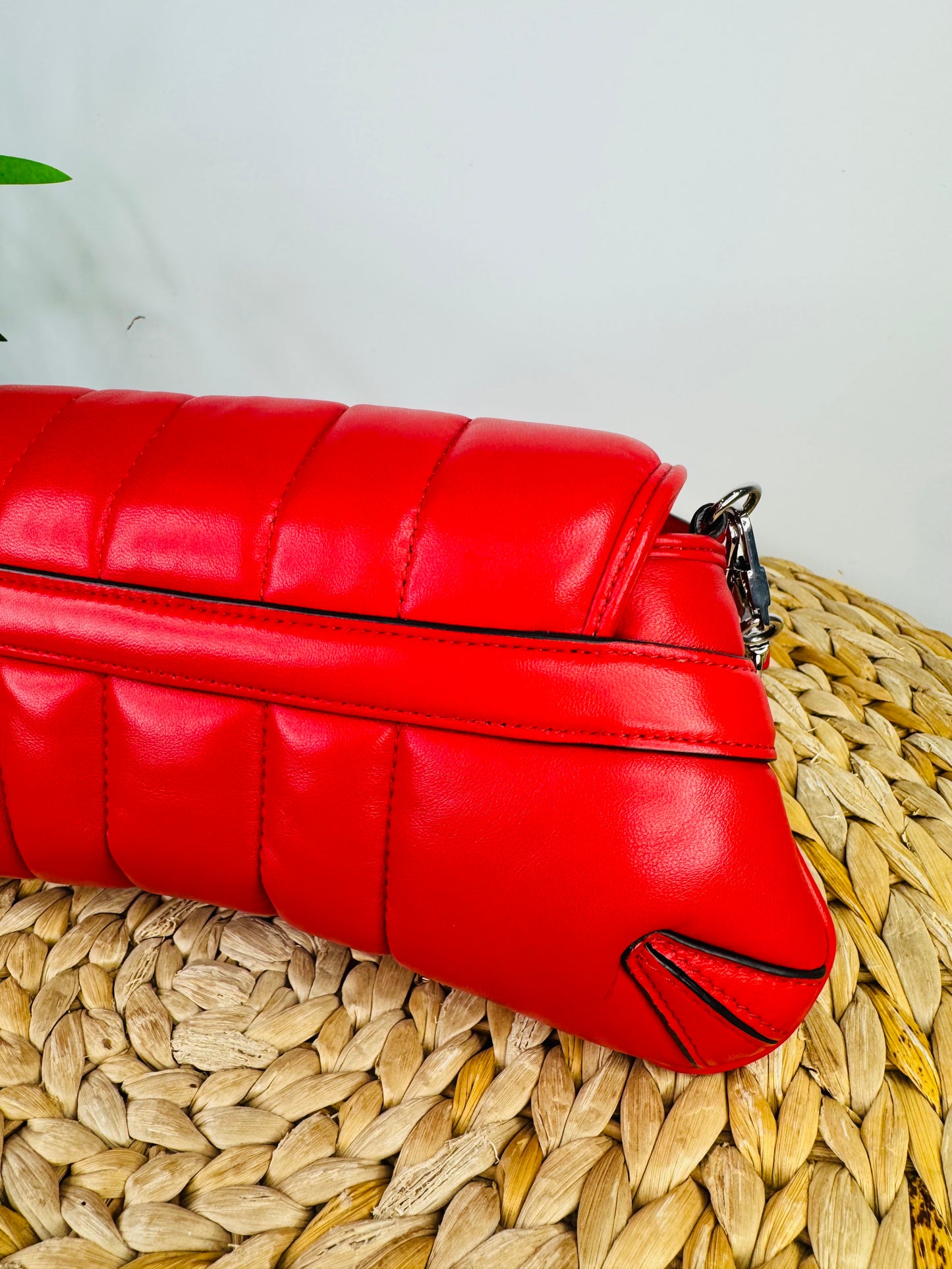 Small Padded Leather Horsebit Shoulder Bag