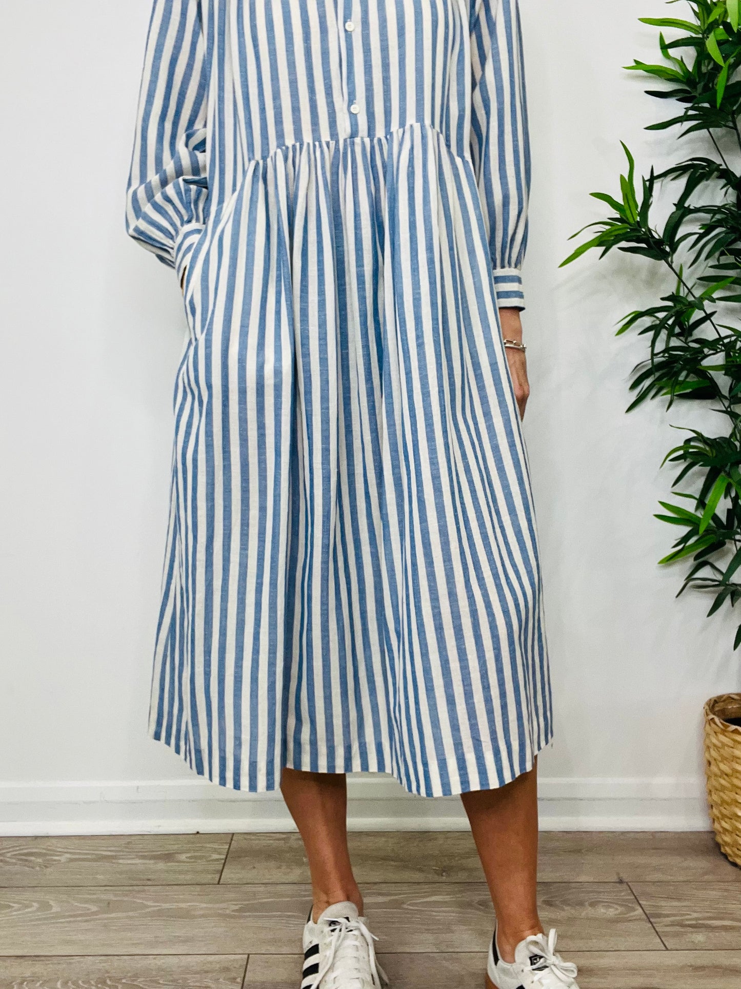 Striped Cotton Dress - Size M