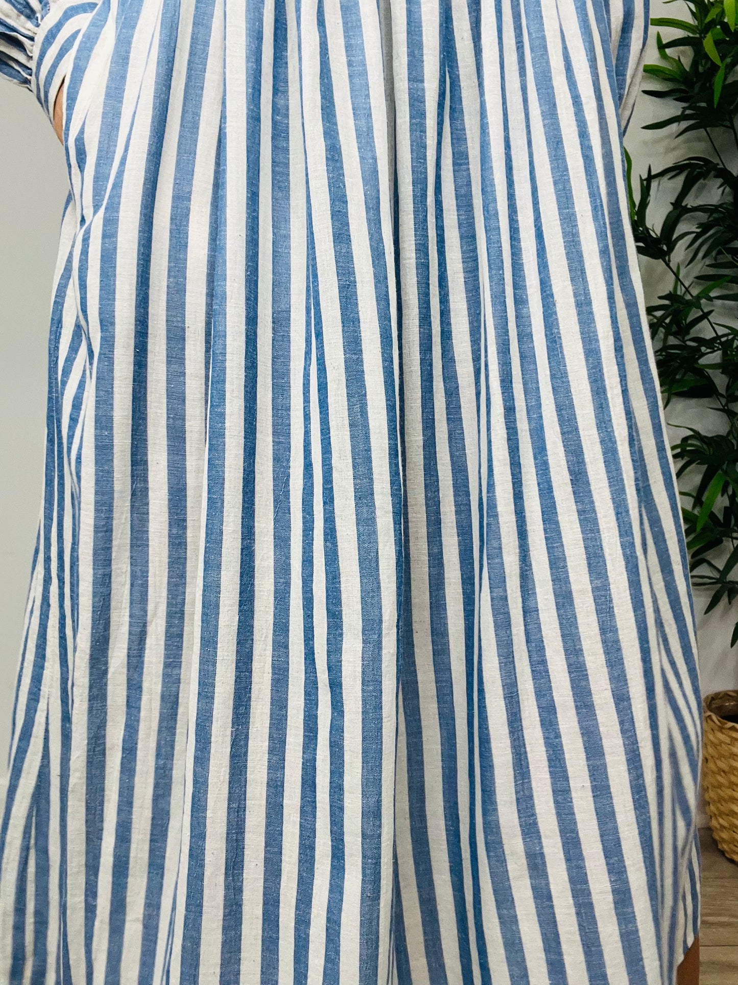 Striped Cotton Dress - Size M