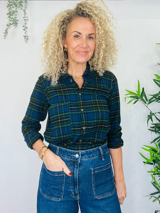 Check Cotton Shirt - Size 36