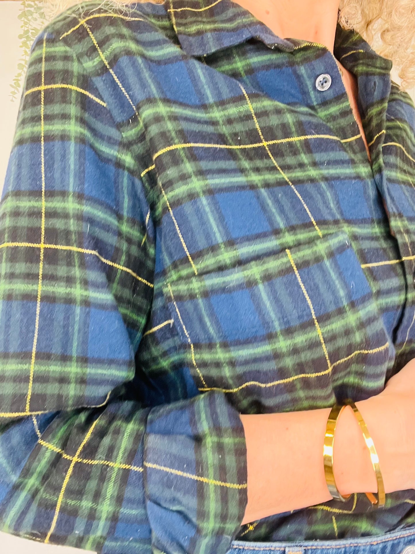 Check Cotton Shirt - Size 36