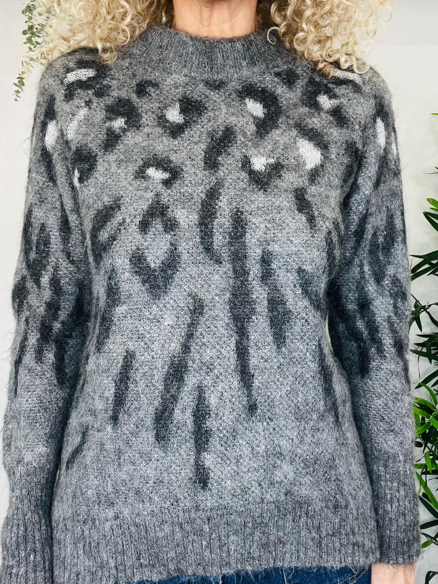 Animal Print Jumper - Size XS