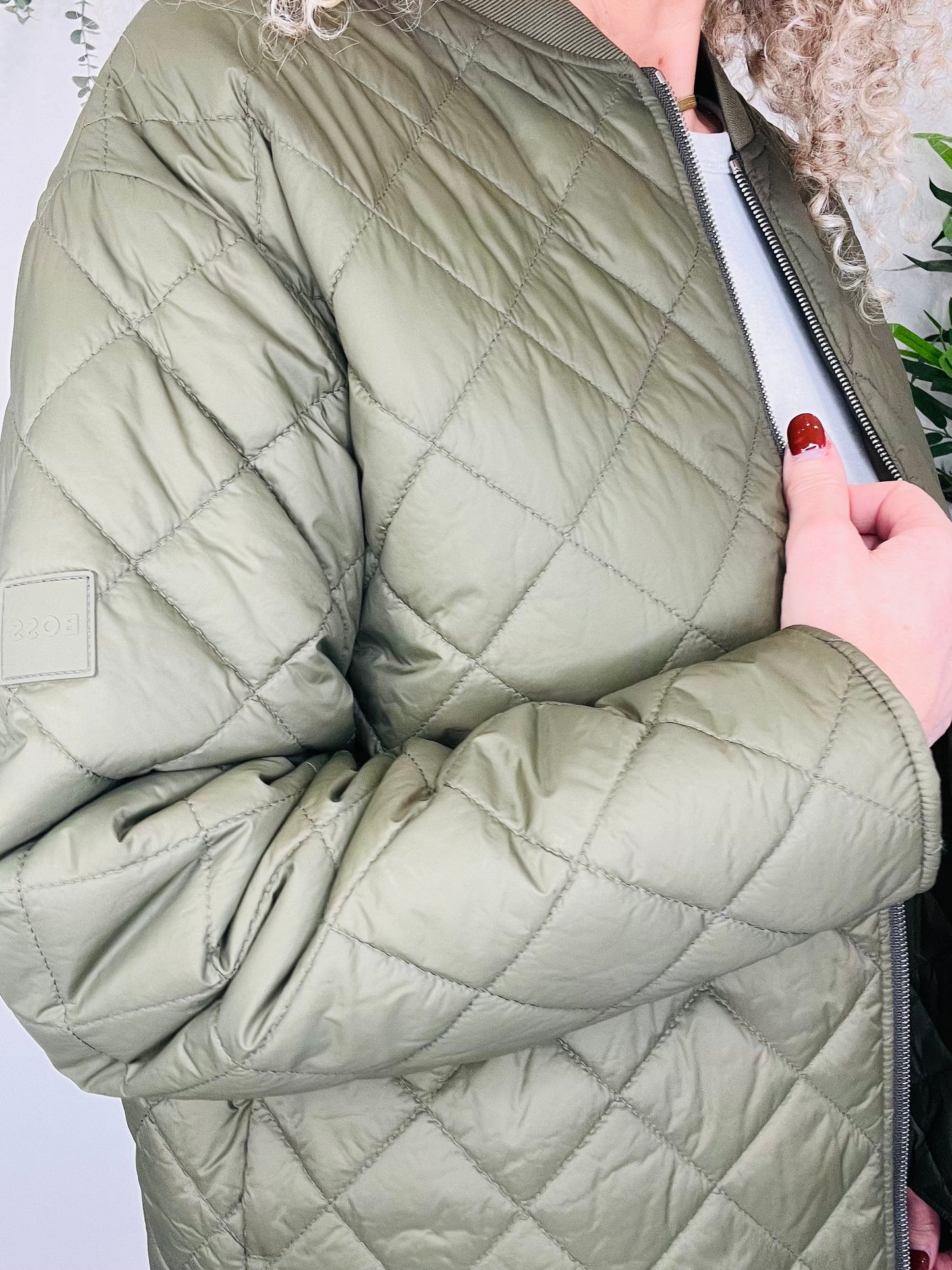 Quilted Bomber Jacket - Size 12