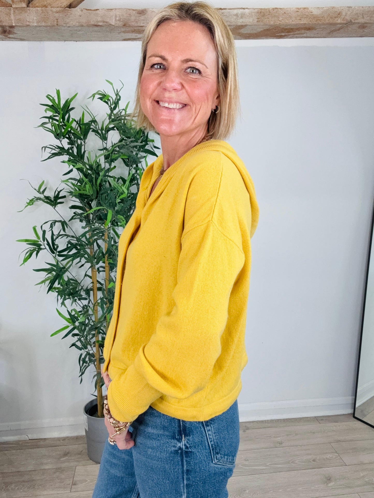 Hooded Cashmere Cardigan - Size XS/S