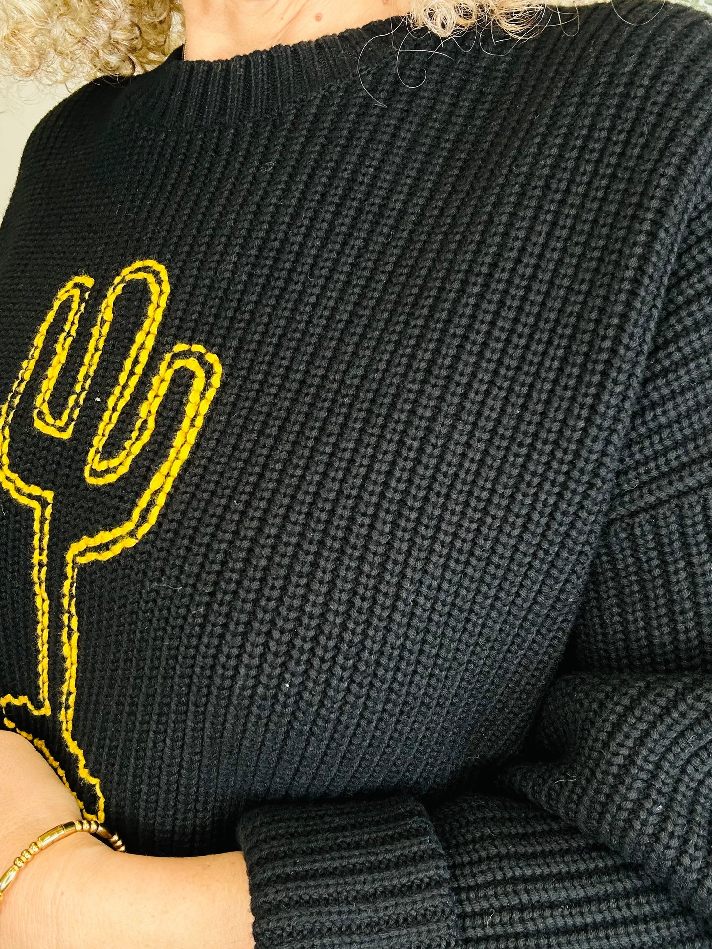 Knitted Cactus Jumper - Size S