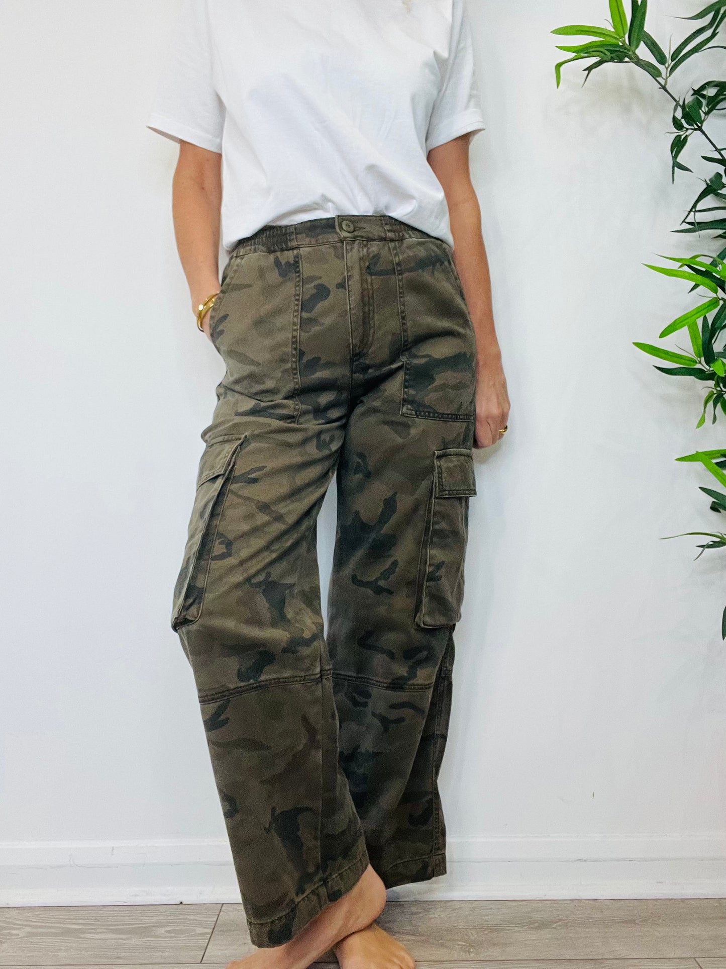 Camo Cargo Trousers - Size 6
