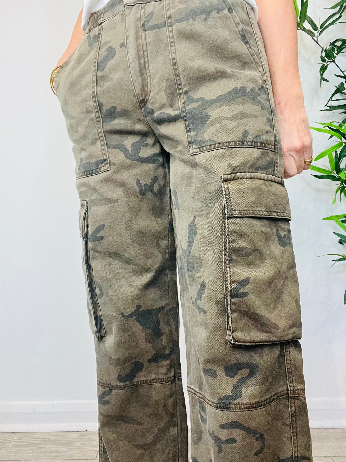 Camo Cargo Trousers - Size 6