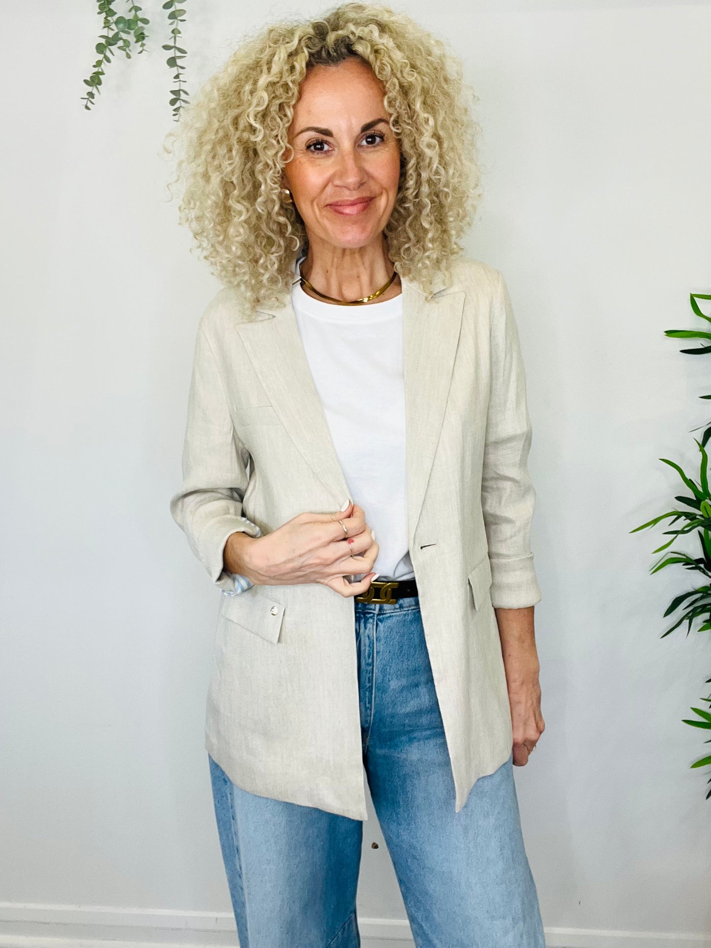 Linen Blazer - Size S