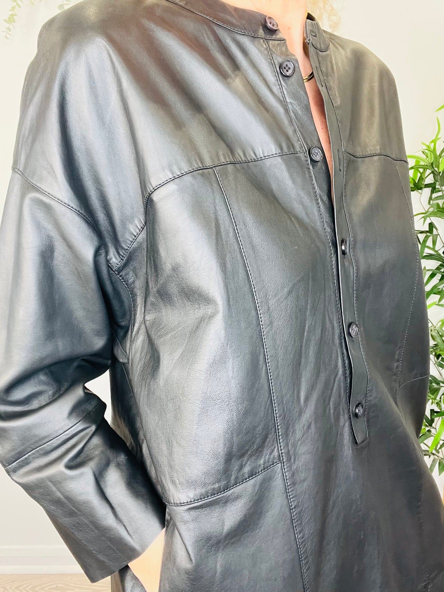 Leather Short Dress - Size 12