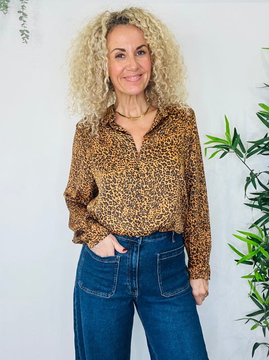 Leopard Print Shirt - Size 2