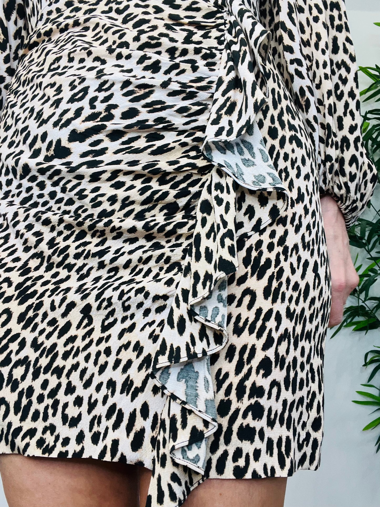 Leopard Print Dress - Size 38