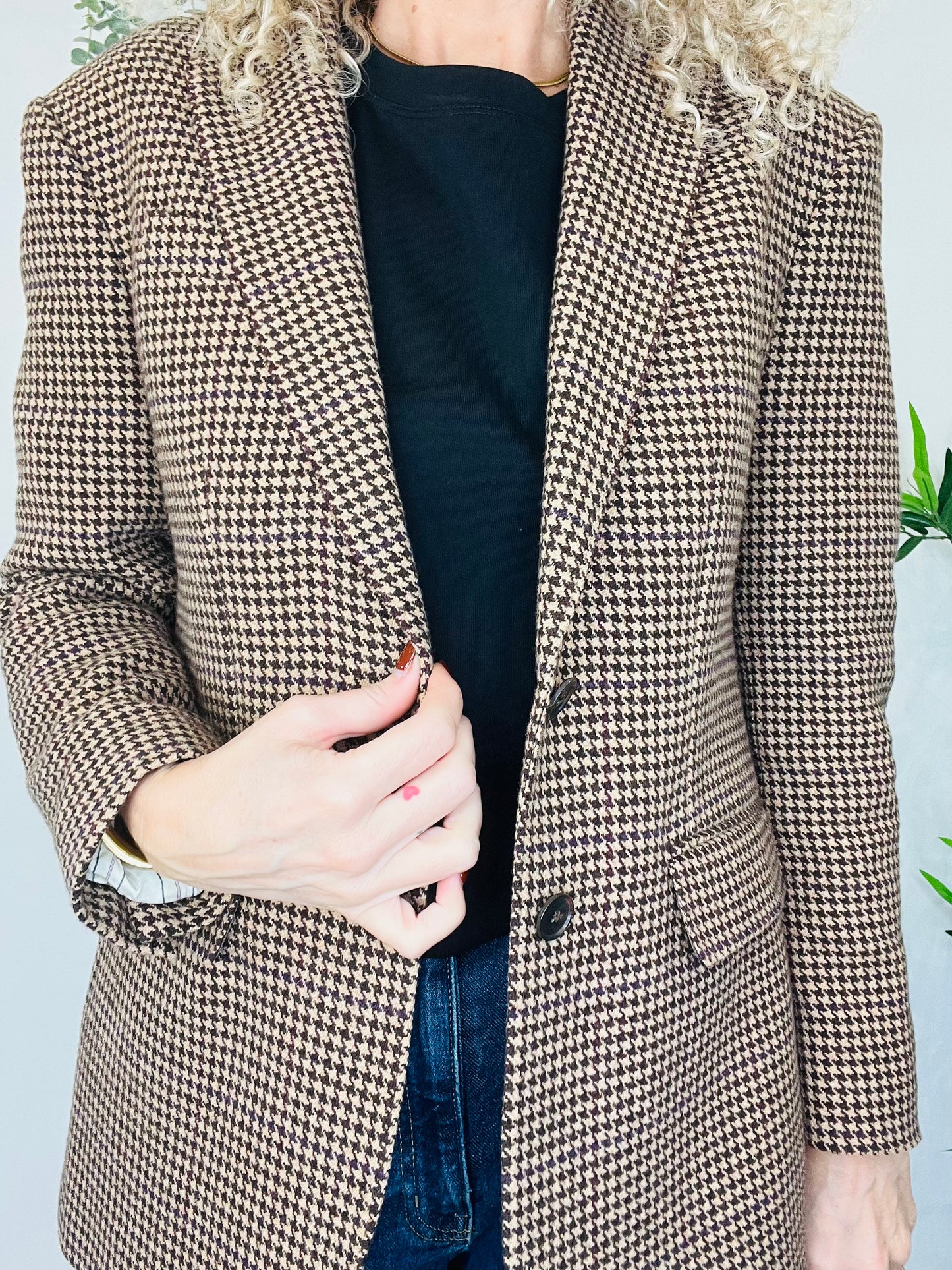 Houndstooth Blazer - Size 2