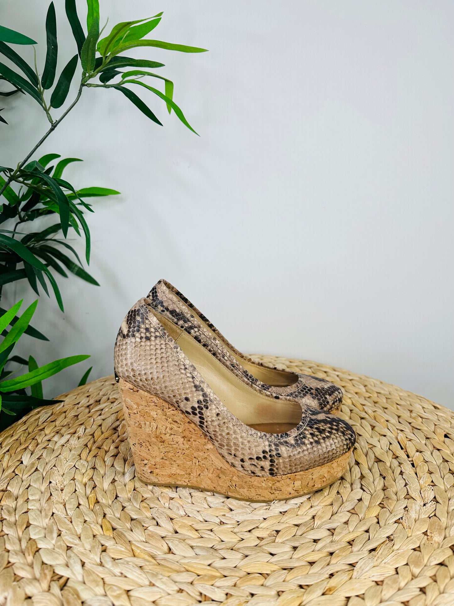 Cork Wedge Sandals - Size 37