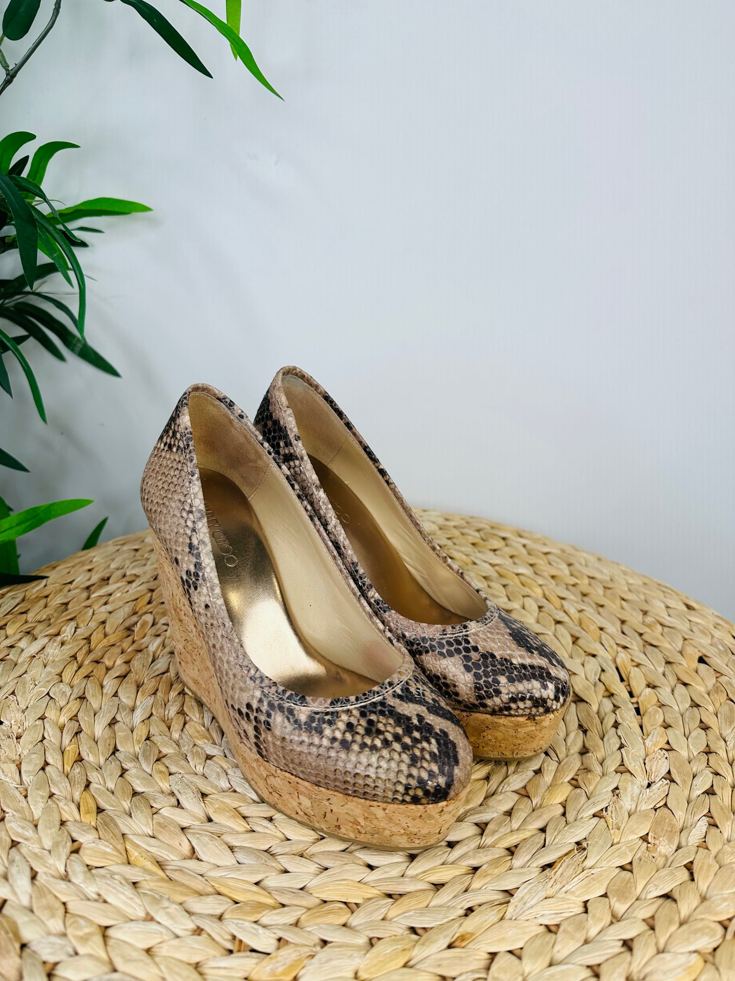 Cork Wedge Sandals - Size 37
