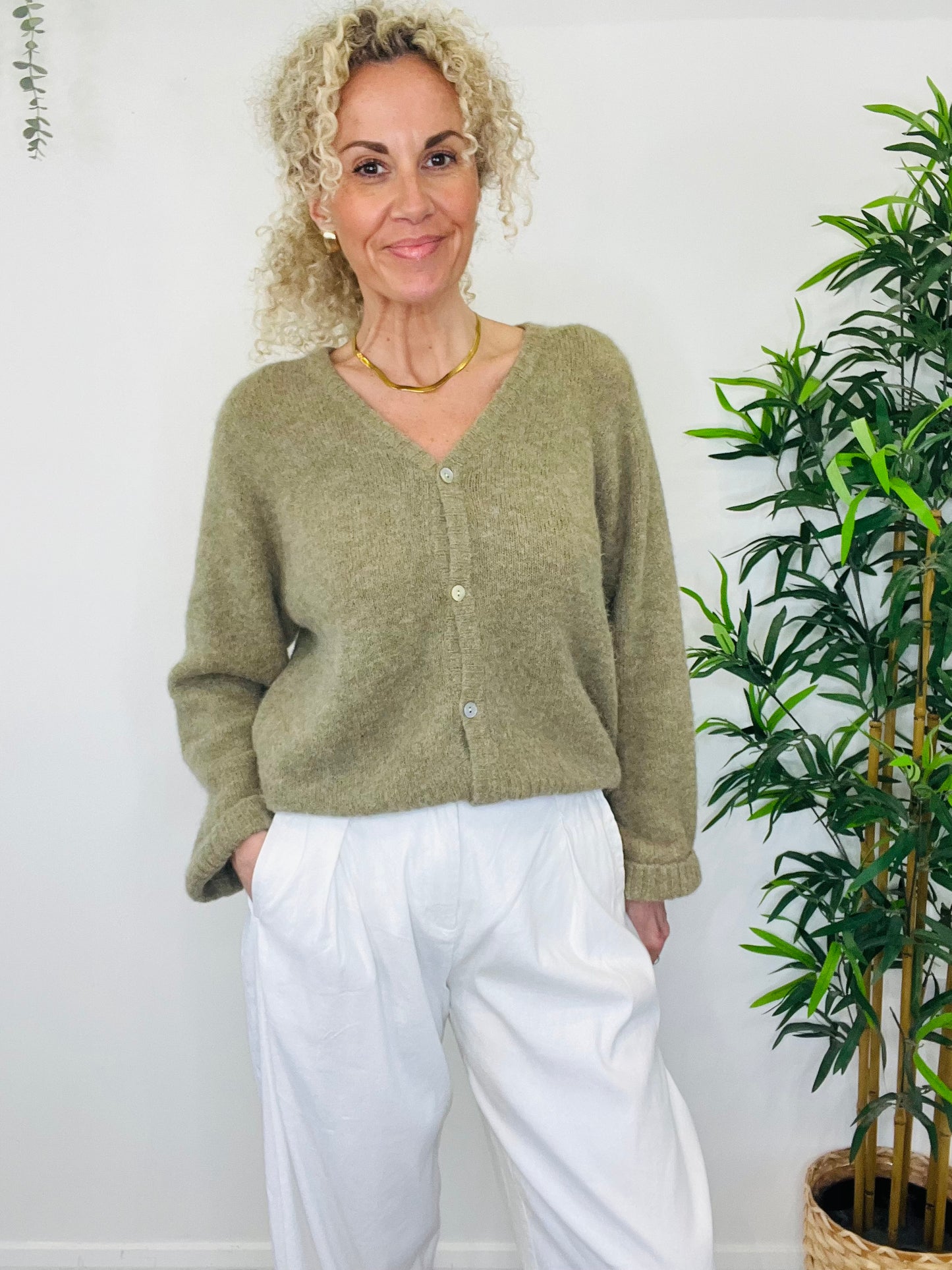 V-Neck Cardigan - Size M