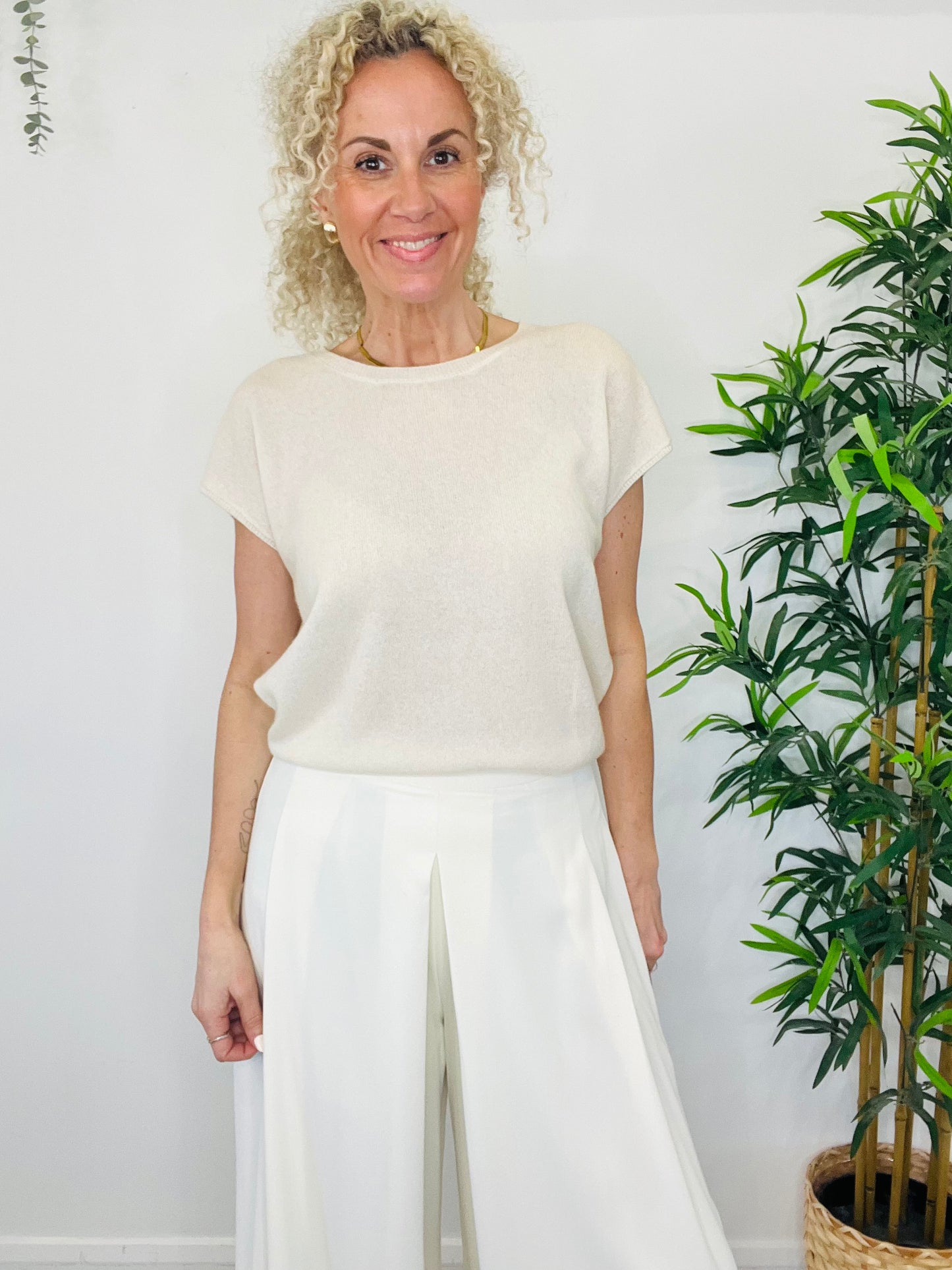 Cashmere Sleeveless Jumper - Size S