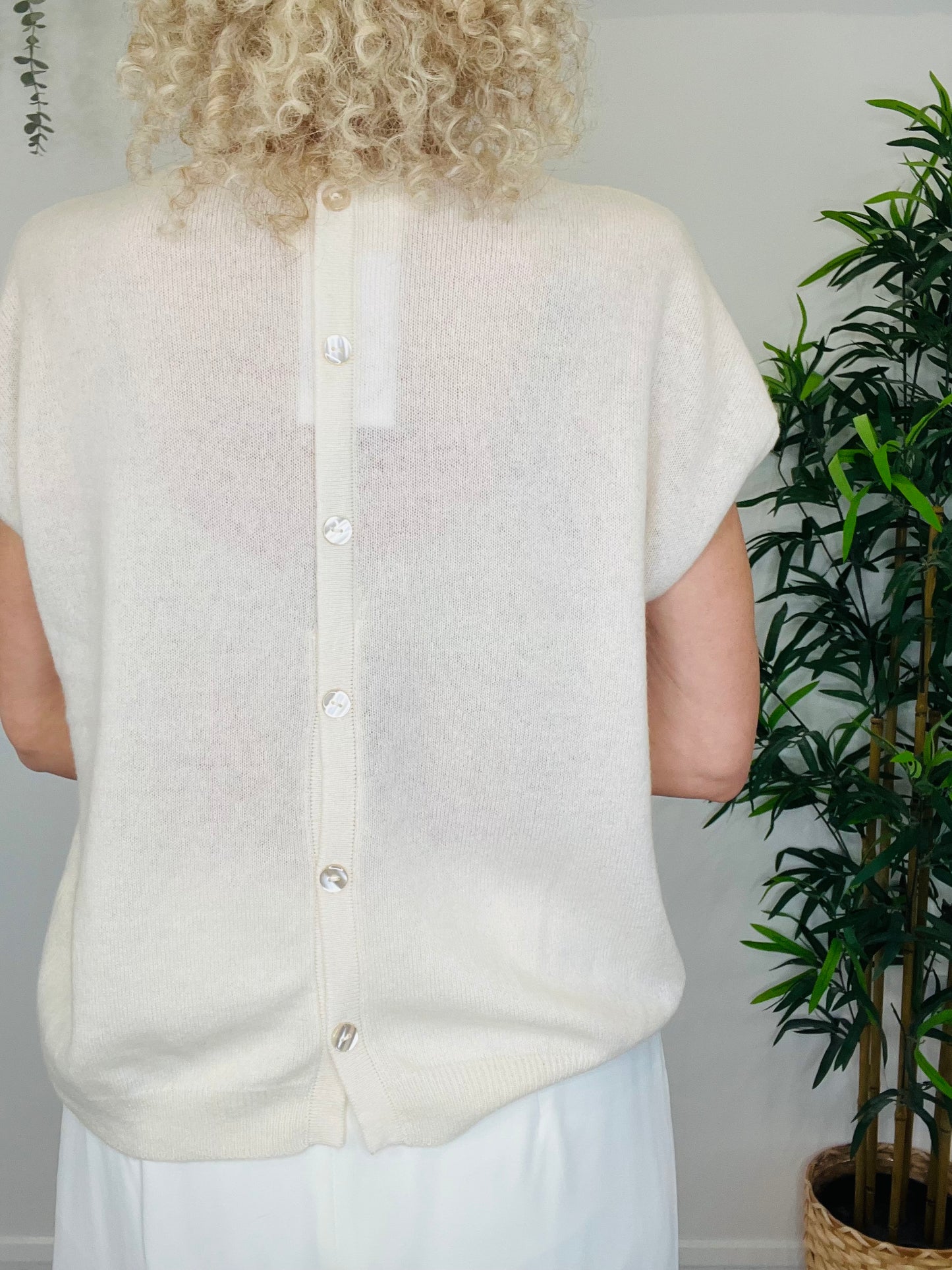 Cashmere Sleeveless Jumper - Size S