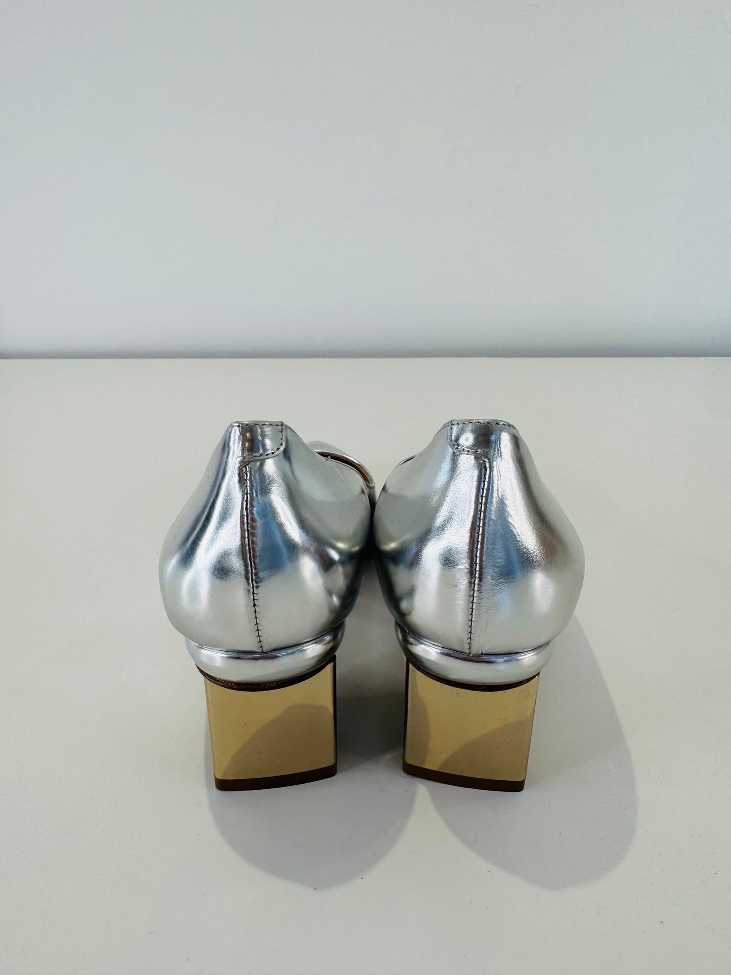 Metallic Leather Pumps - Size 39.5