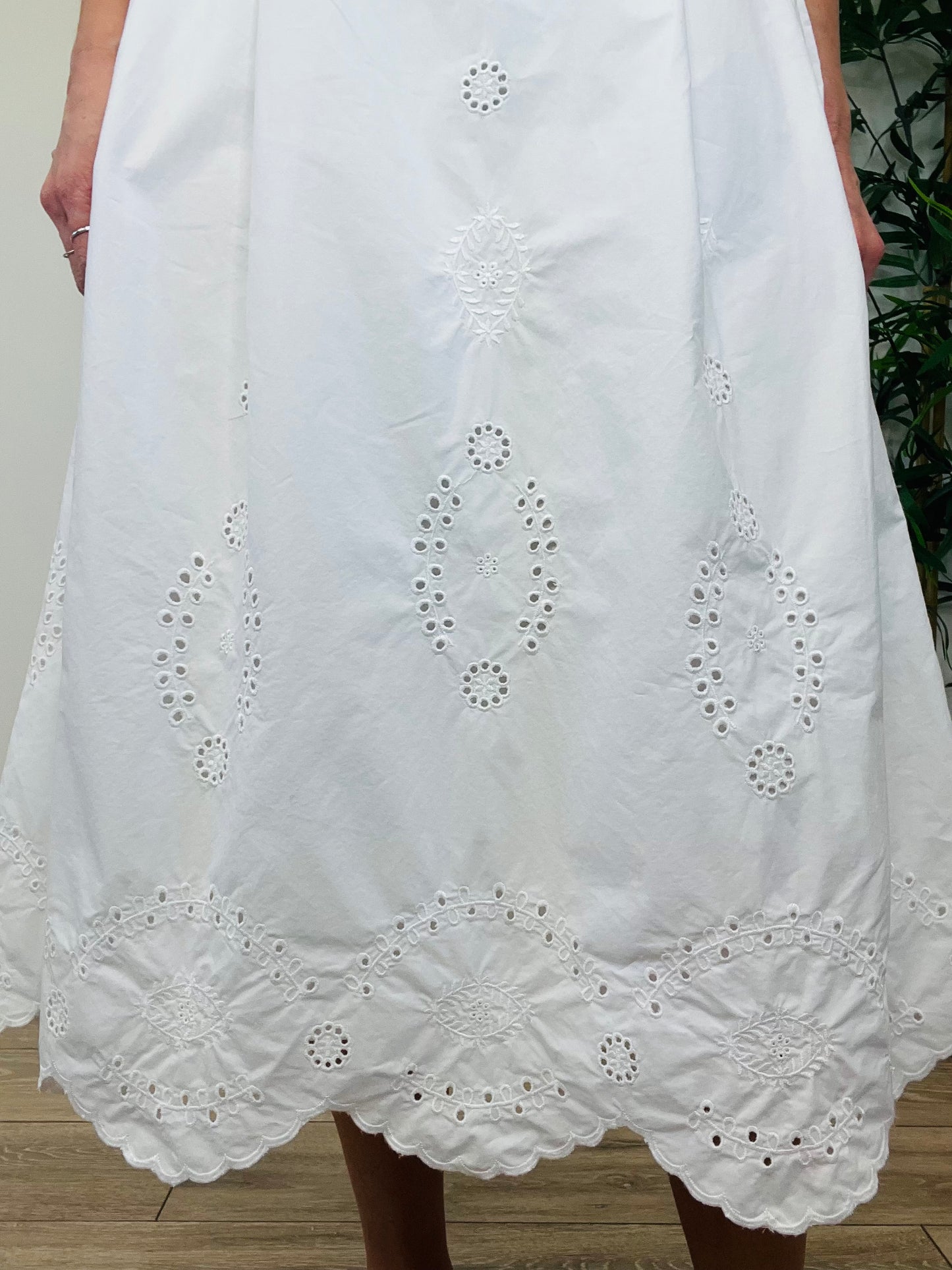 Broderie Midi Dress - Size 10