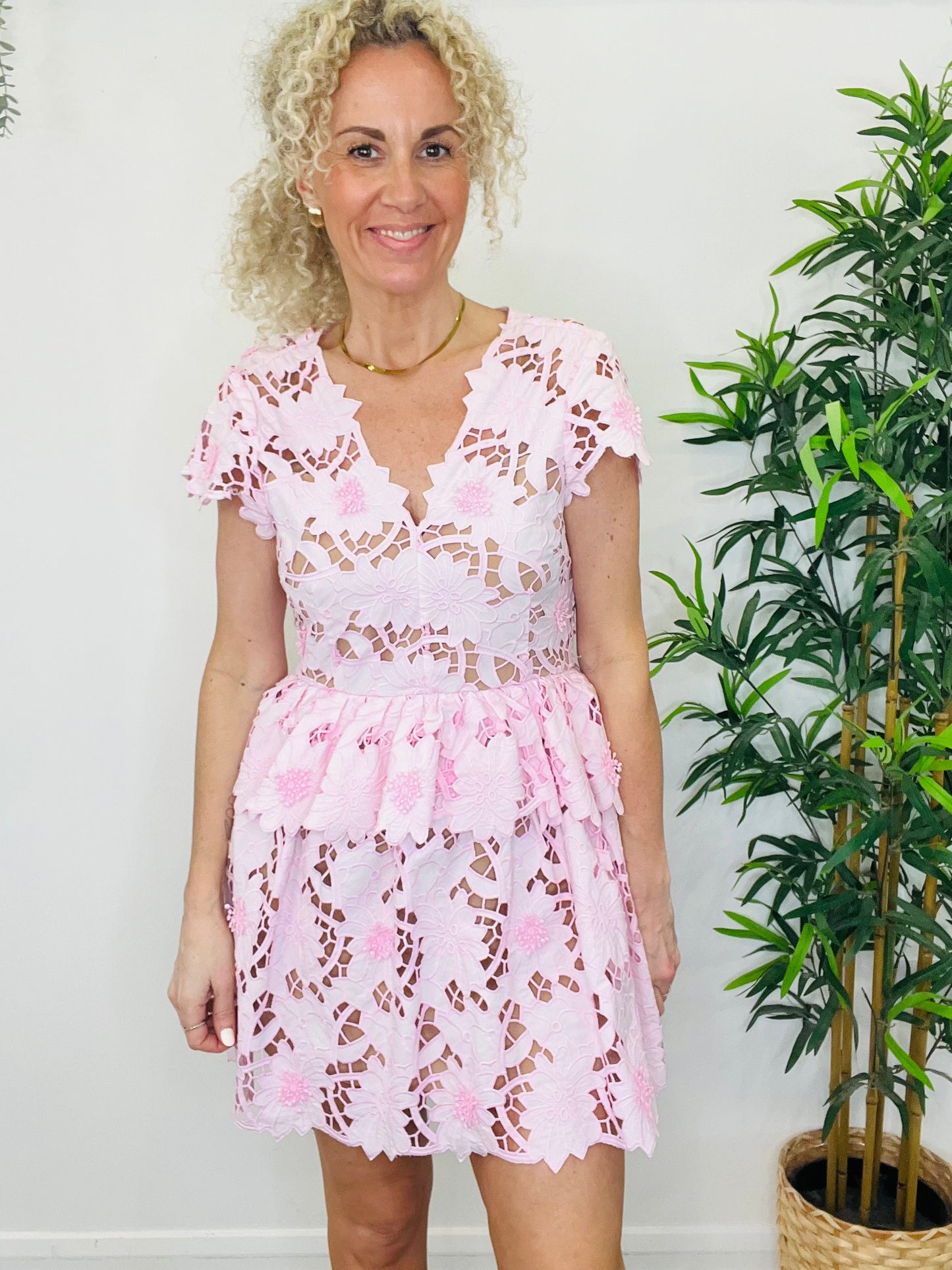 Lace Short Dress - Size 12