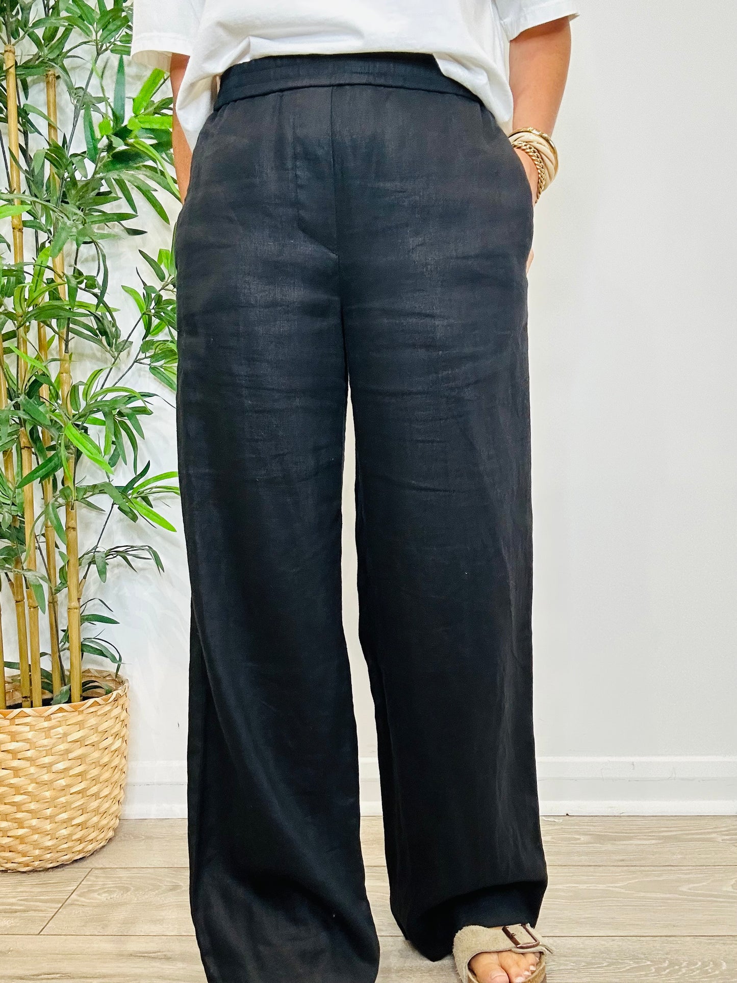 Linen Trousers - Size 34