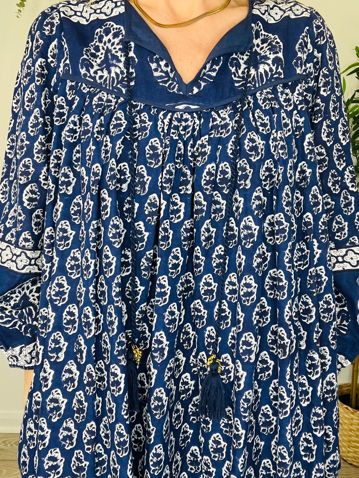 Patterned Cotton Dress - Size 12