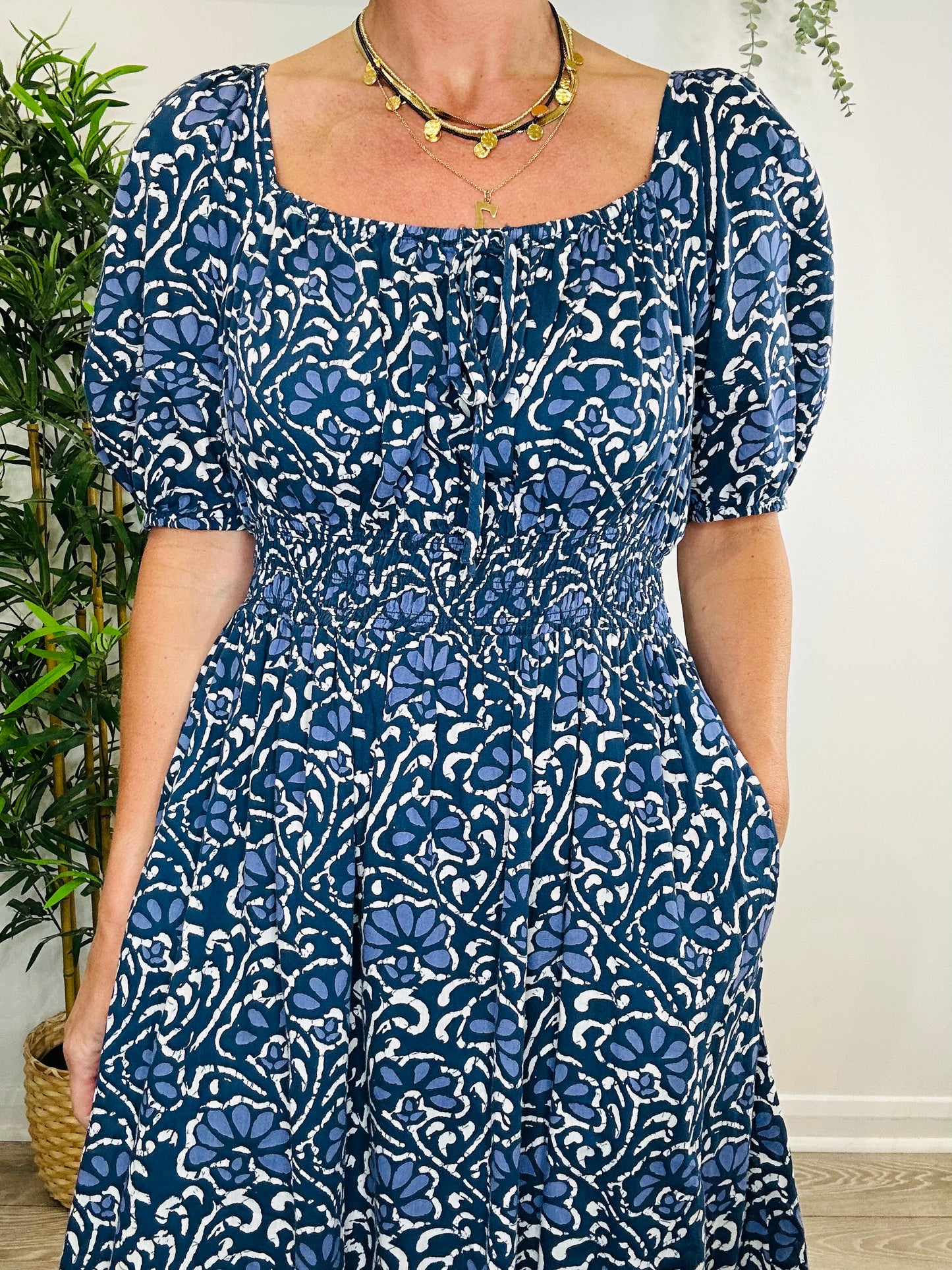 Patterned Maxi Dress - Size L