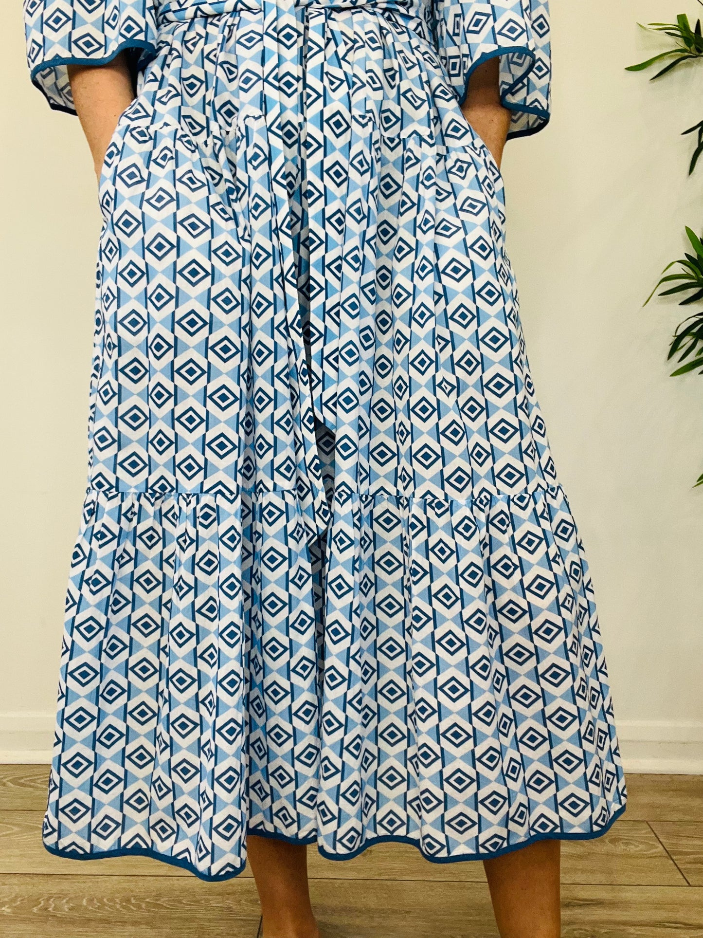 Patterned Cotton Dress - Size 10