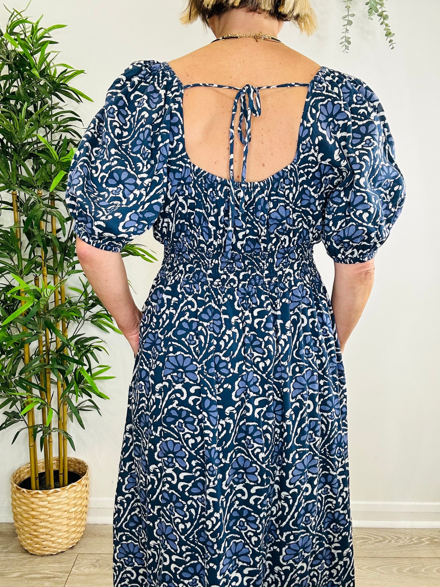 Patterned Maxi Dress - Size L