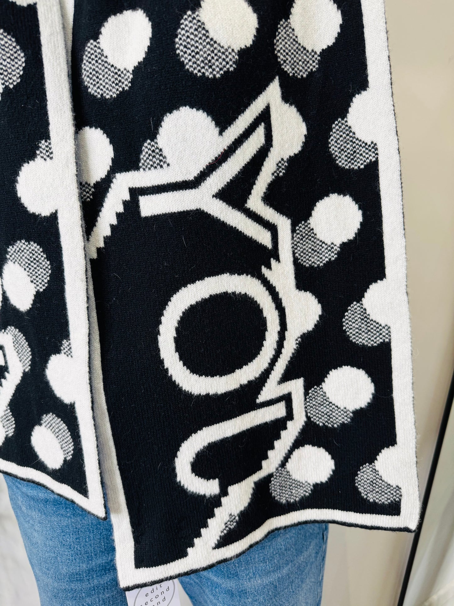 Polka Dot Wool Scarf