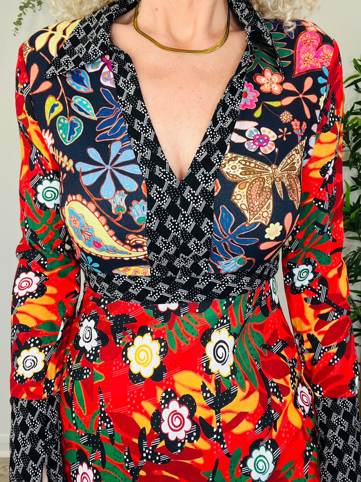 Patterned Thelma Dress - Size S