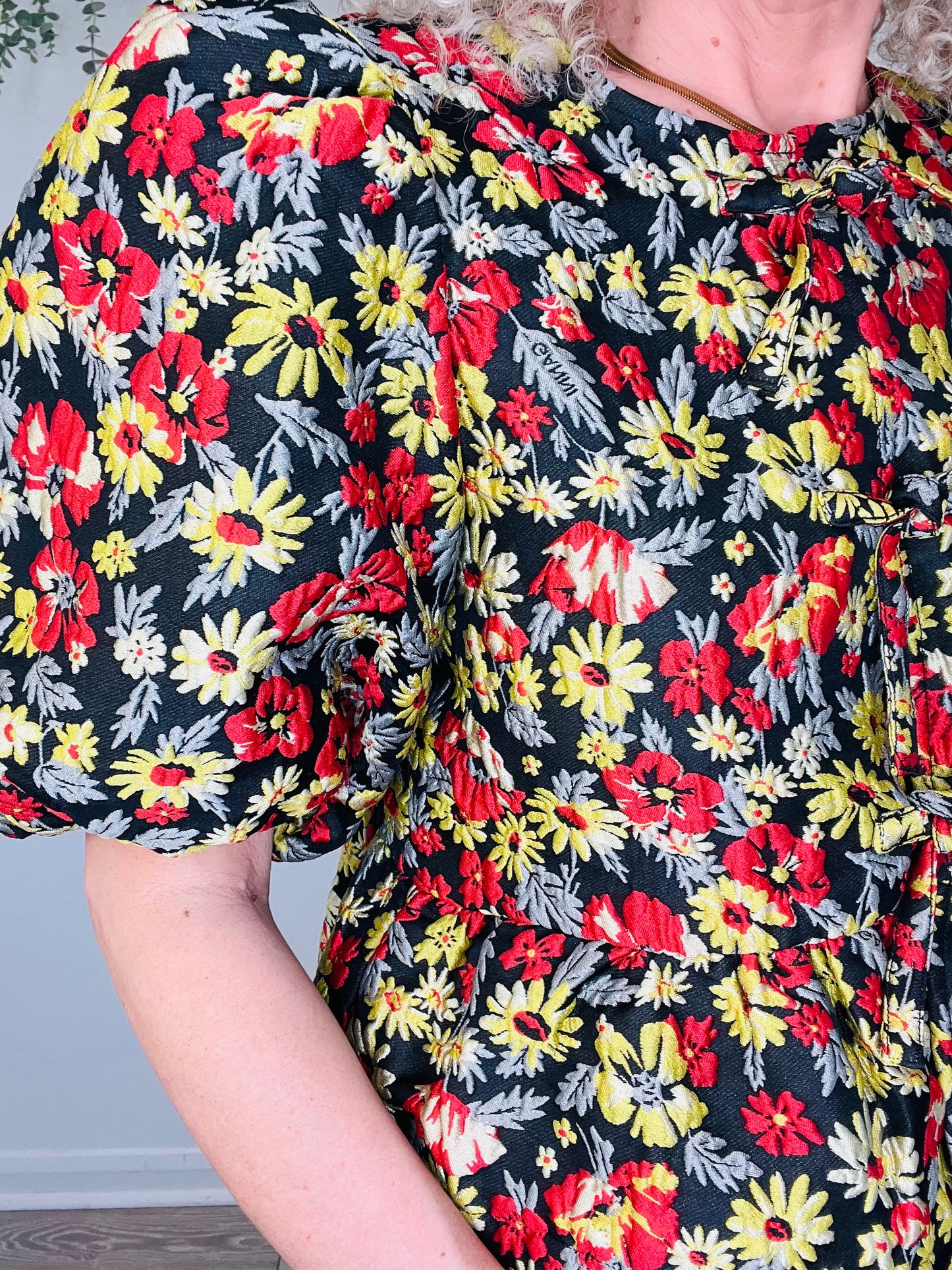 Floral Jacquard Top - Size 36