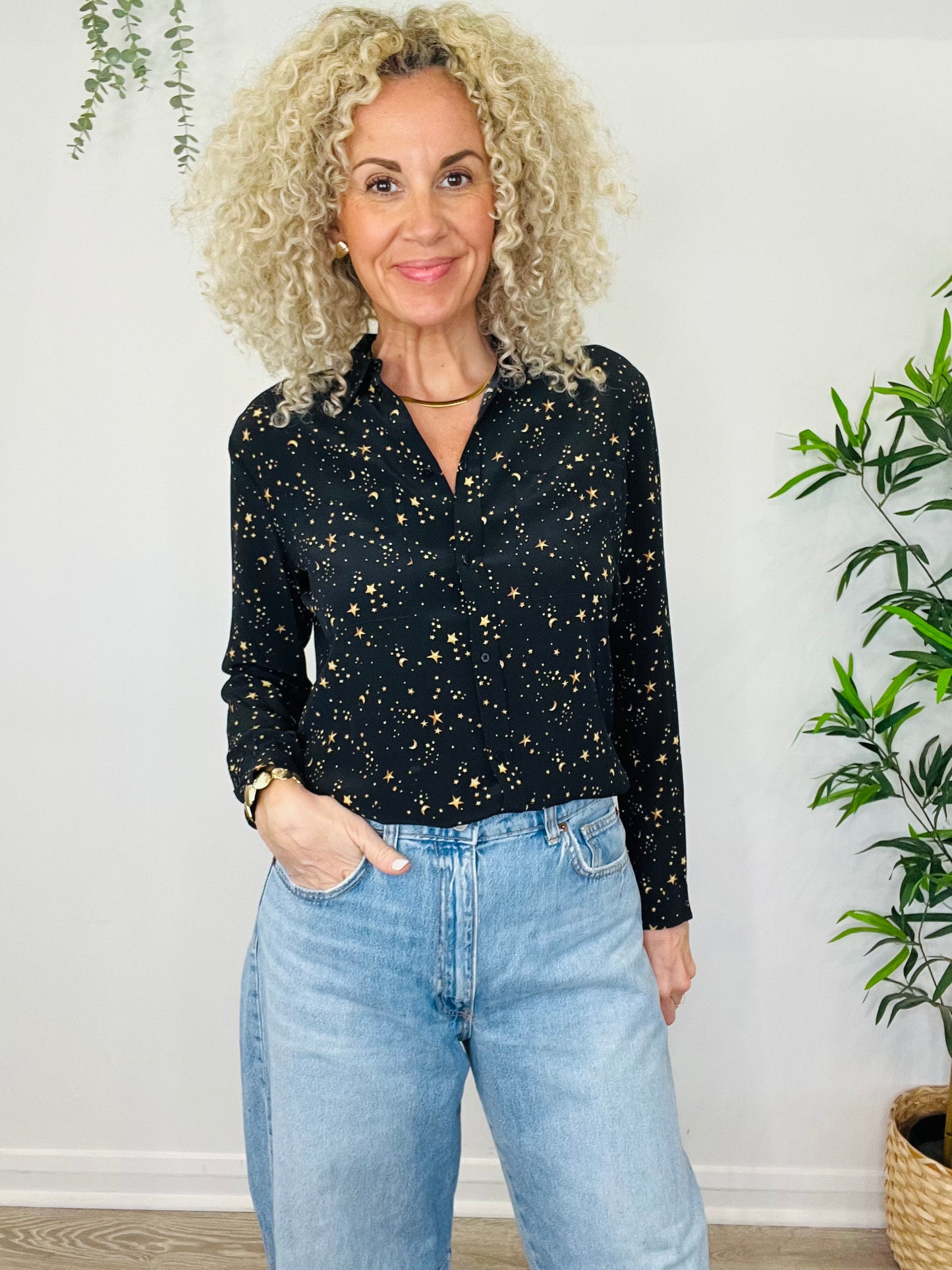 Silk Star Shirt - Size 36