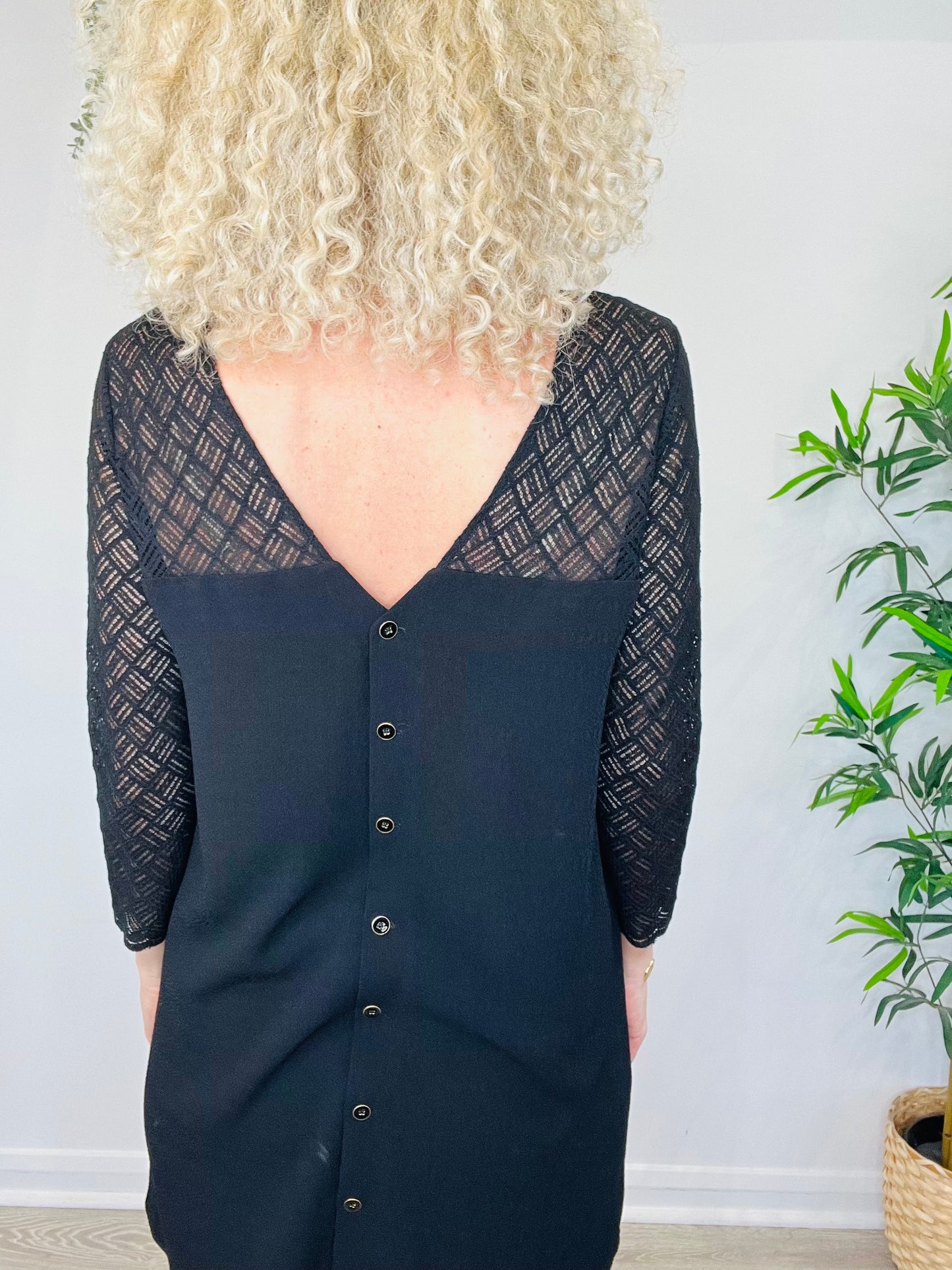 Lace Sleeve Dress - Size 40