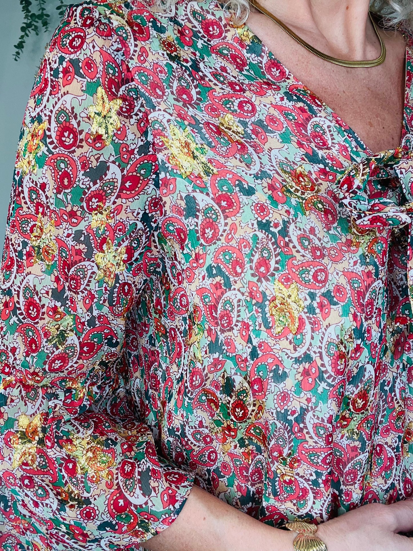 Paisley Print Dress - Size 38