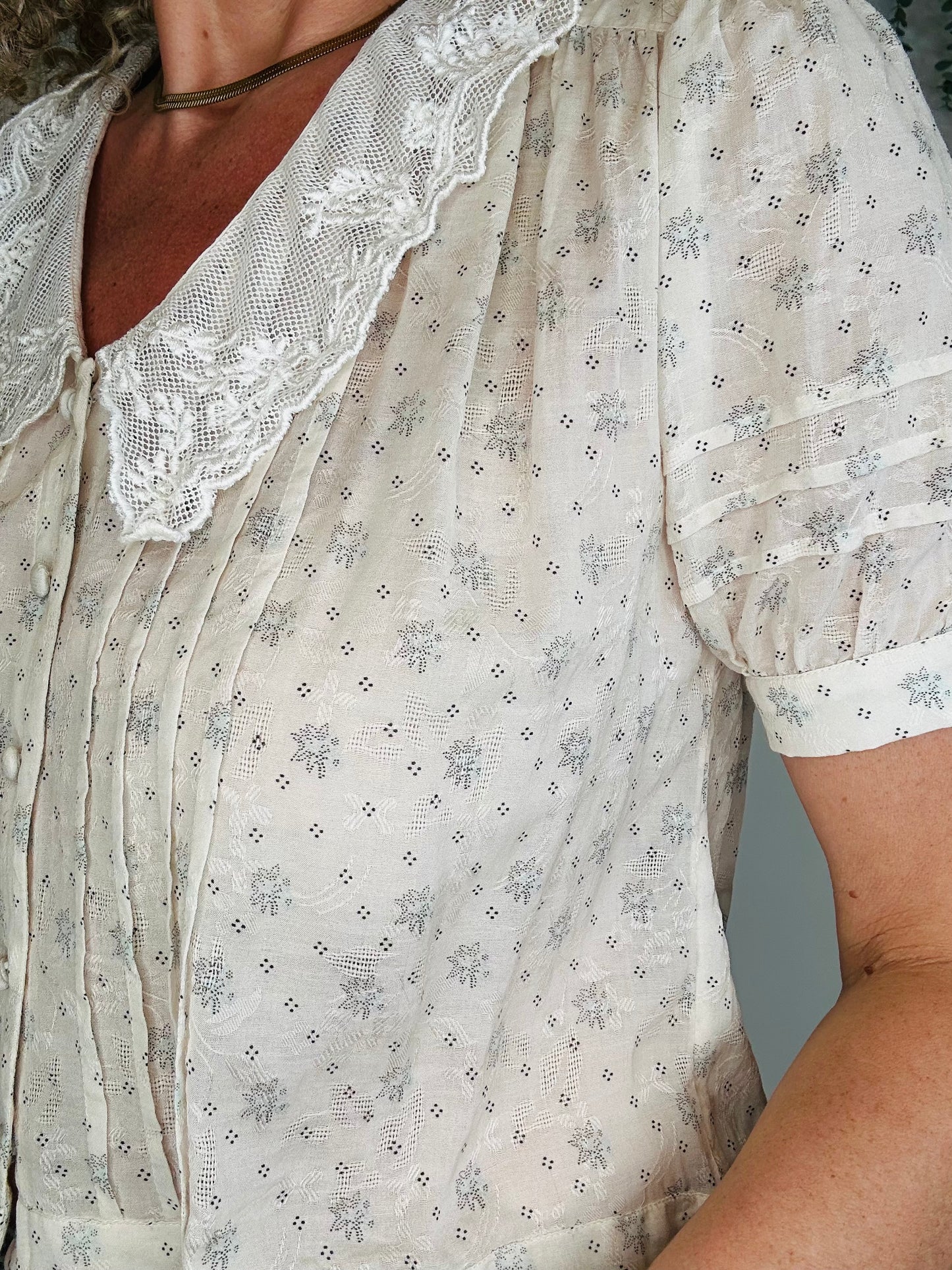 Lace Detail Blouse - Size XS
