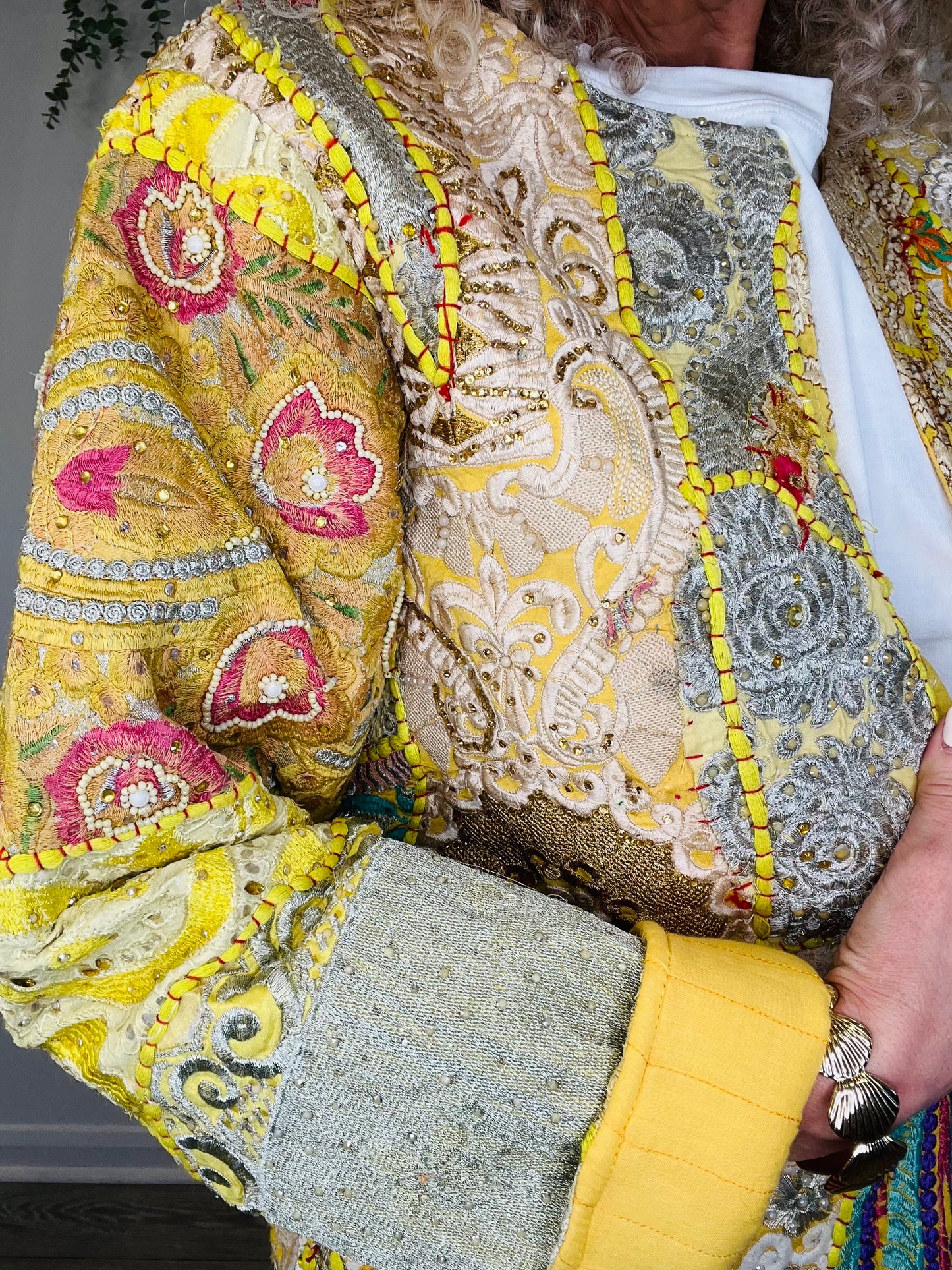 Embroidered Quilted Jacket - O/S