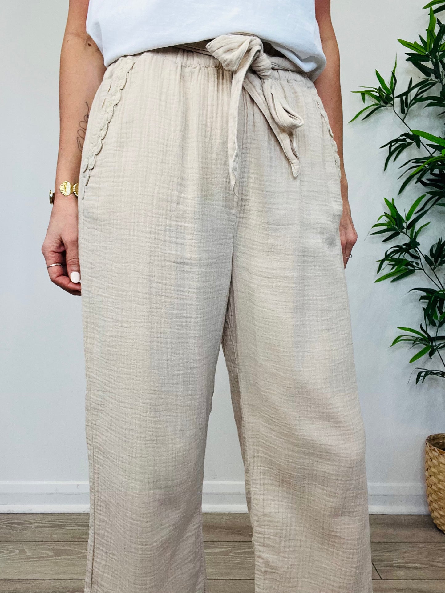 Cheesecloth Trousers - Size 2