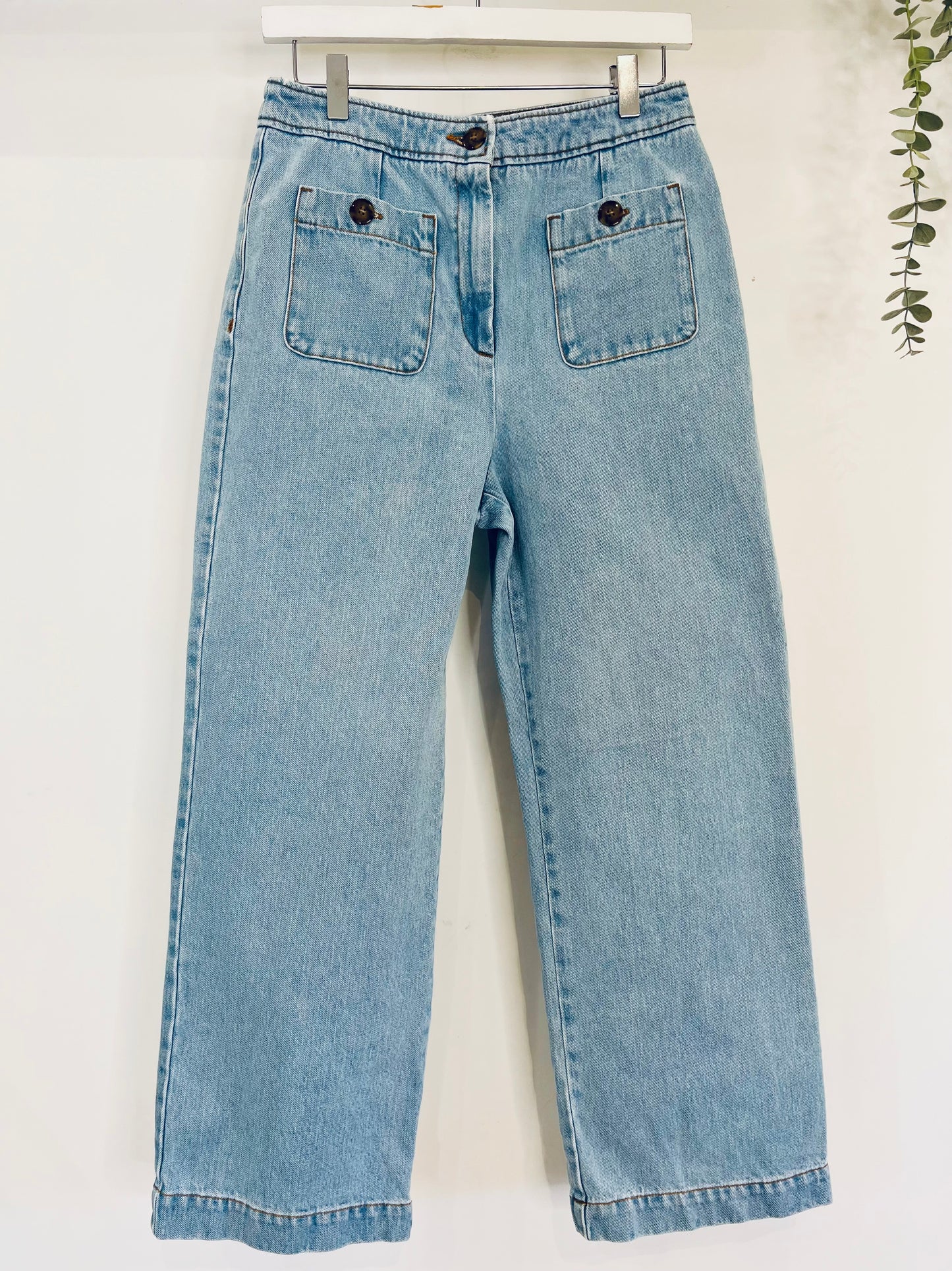 Wide Leg Jeans - Size 38