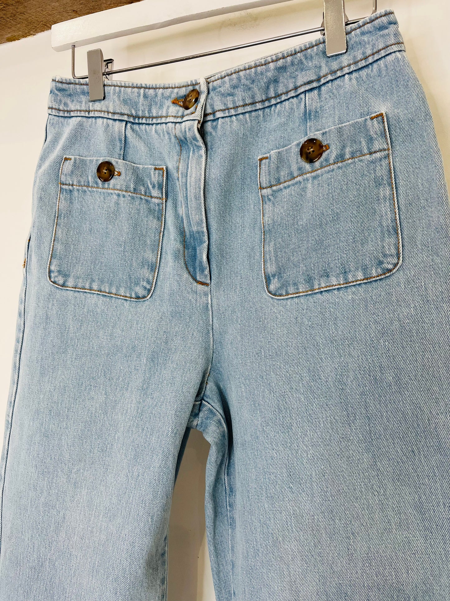 Wide Leg Jeans - Size 38