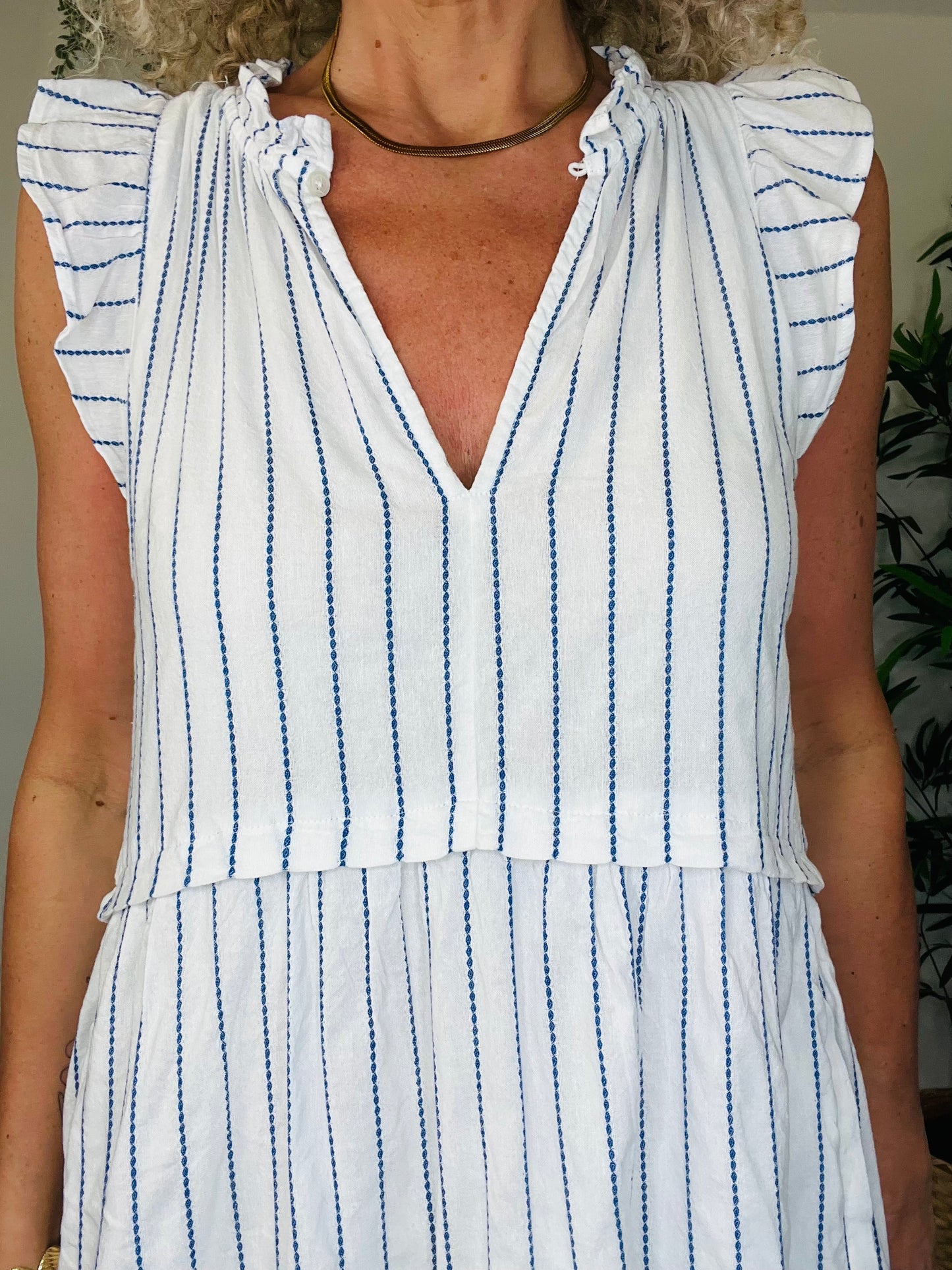 Striped Midi Dress - Size 12