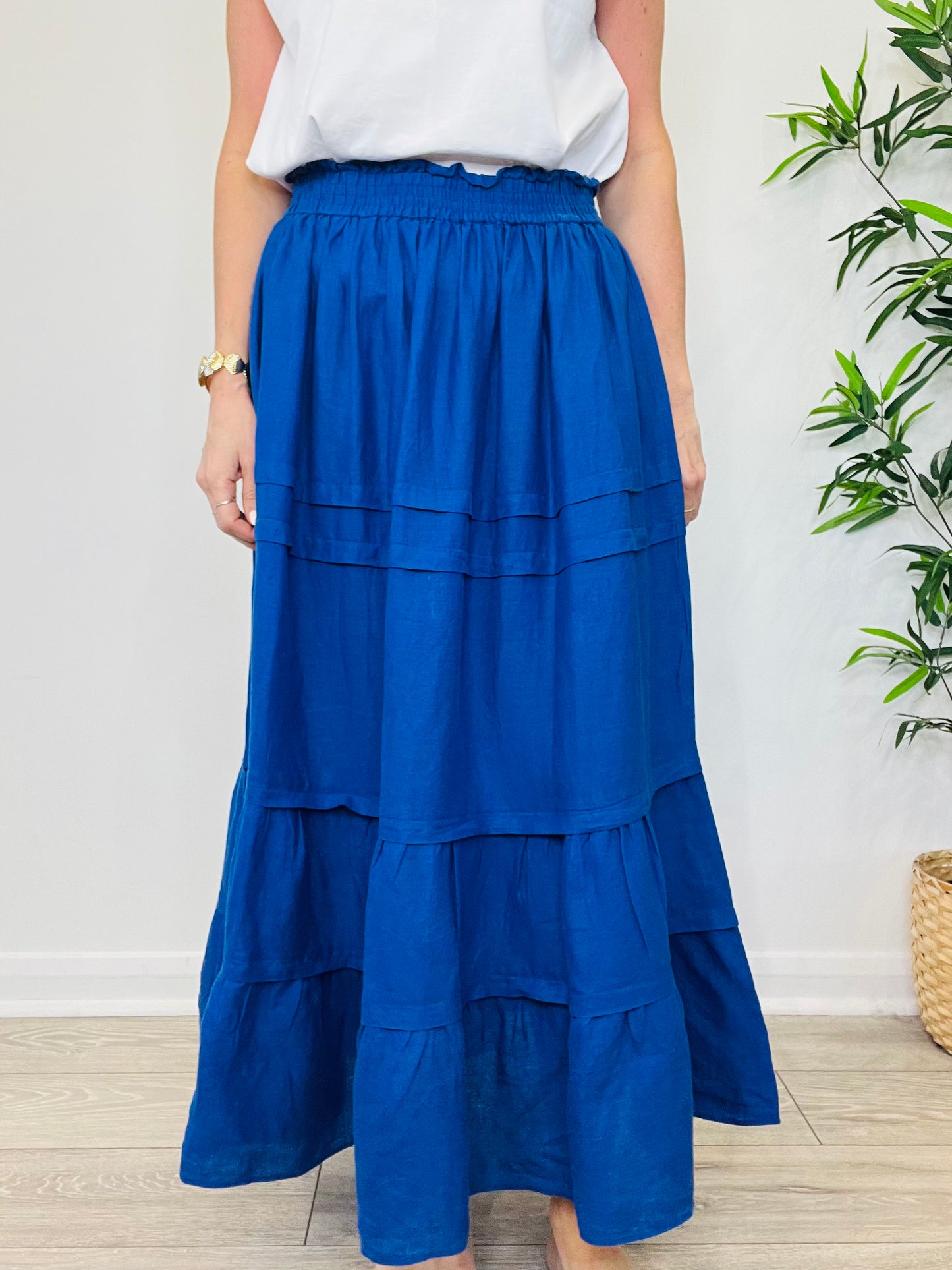Tiered Linen Skirt - Size 12