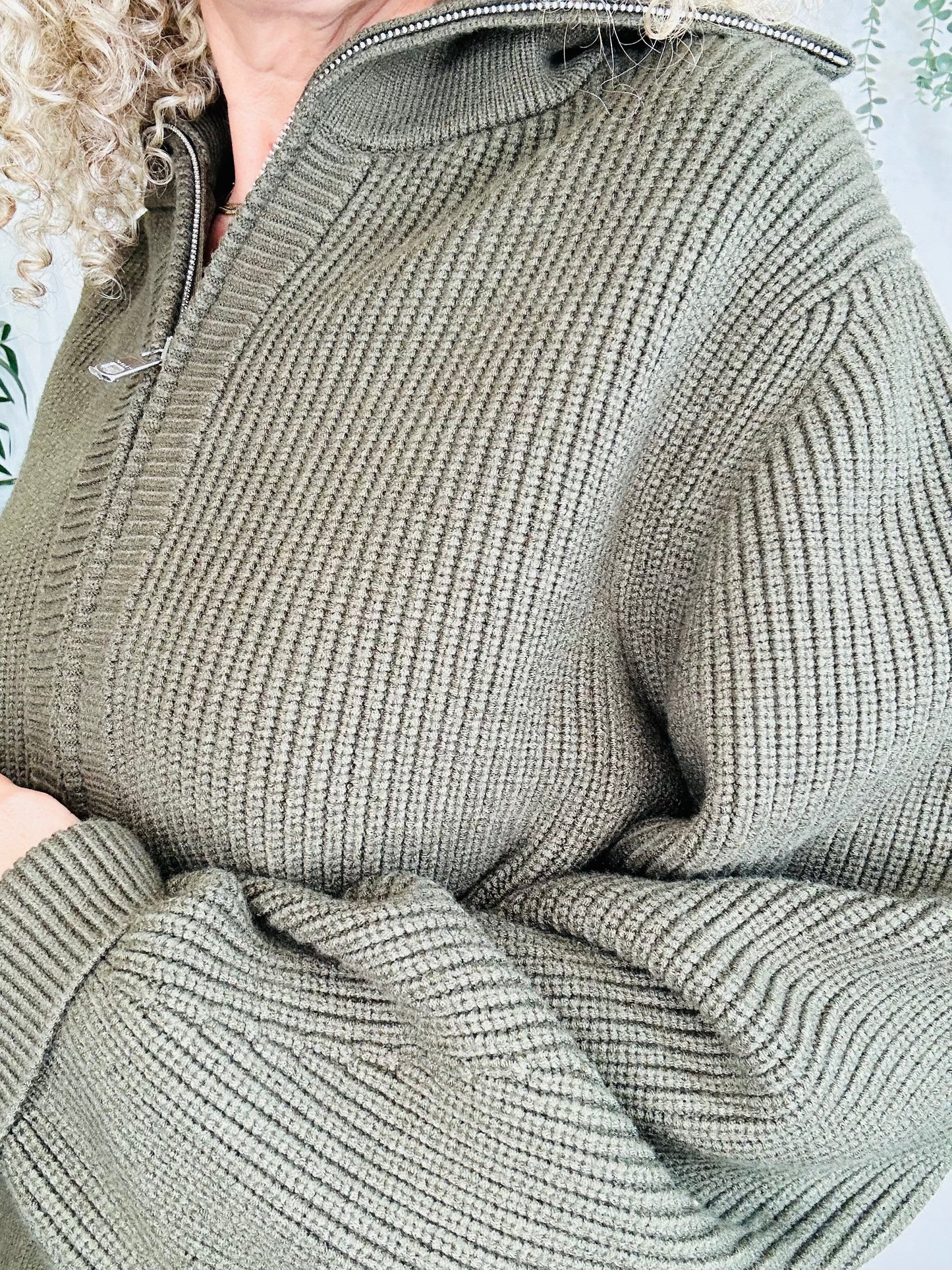 Maura Half Zip Jumper - Size XL