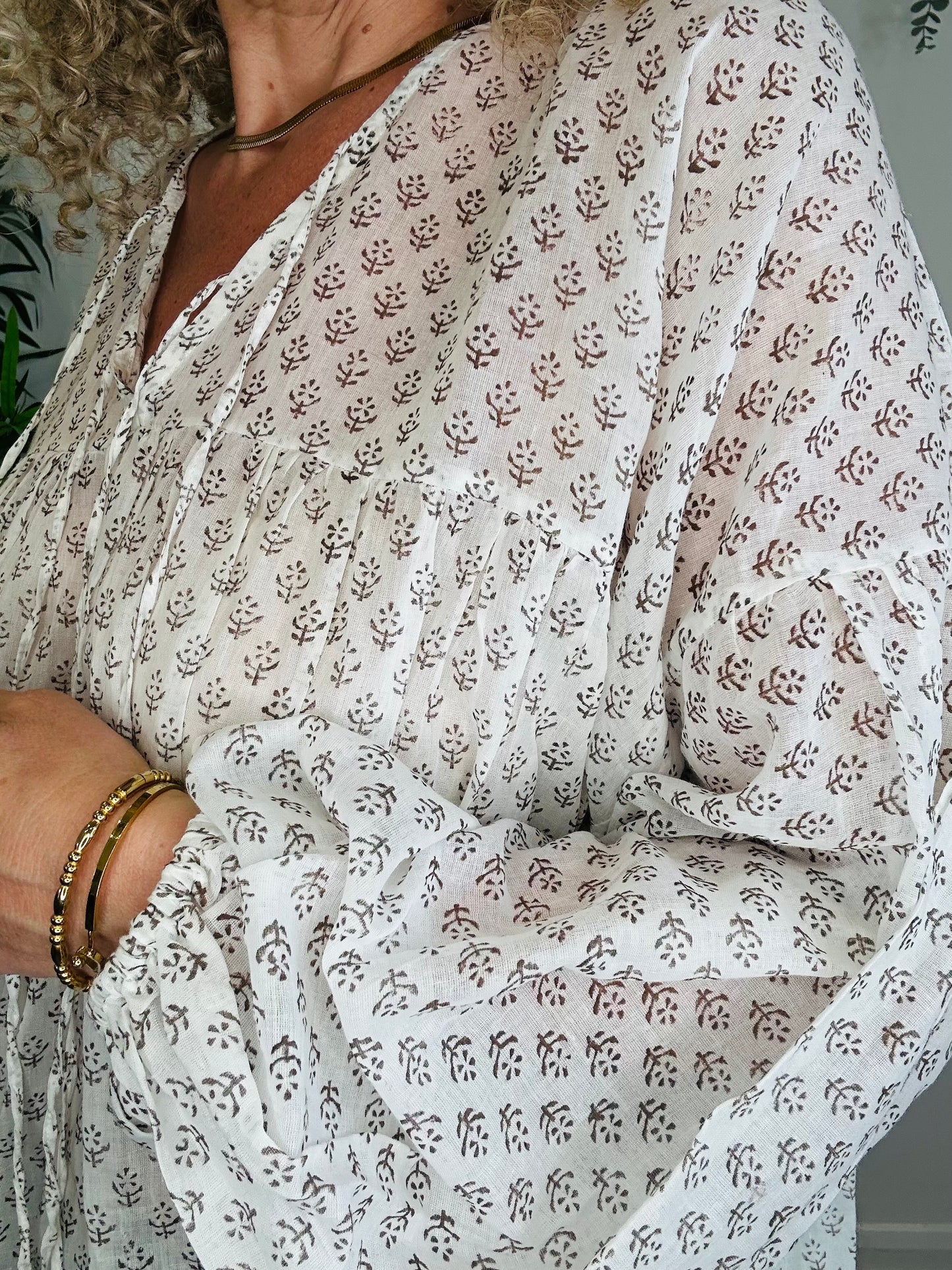 Patterned Cotton Top - Size XL