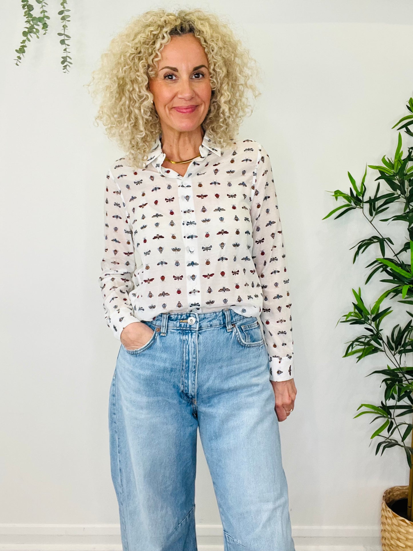 Bug Print Shirt - Size S